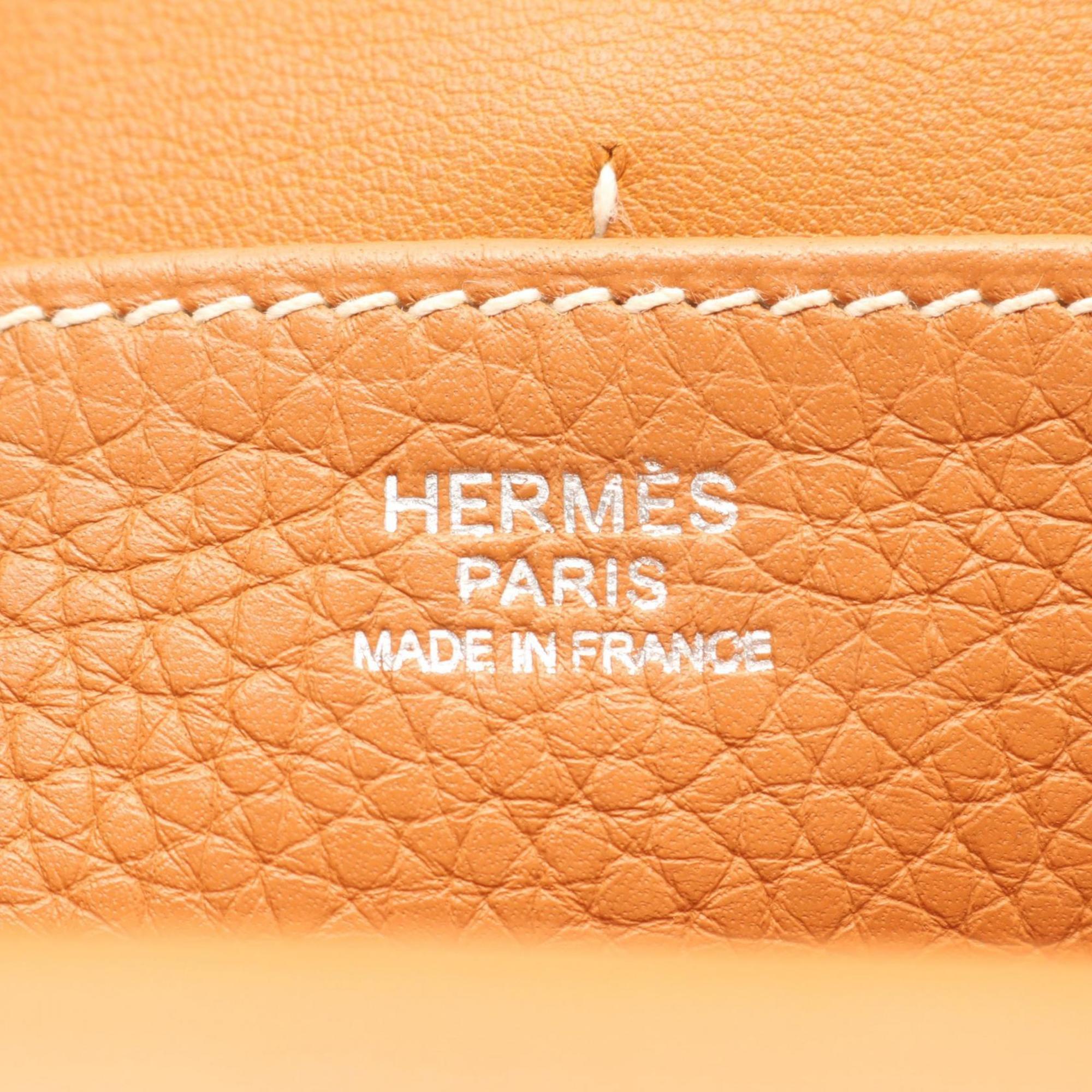 Hermes Alezan Brown Taurillon Clemence Leather Handbag (Pre-Owned)