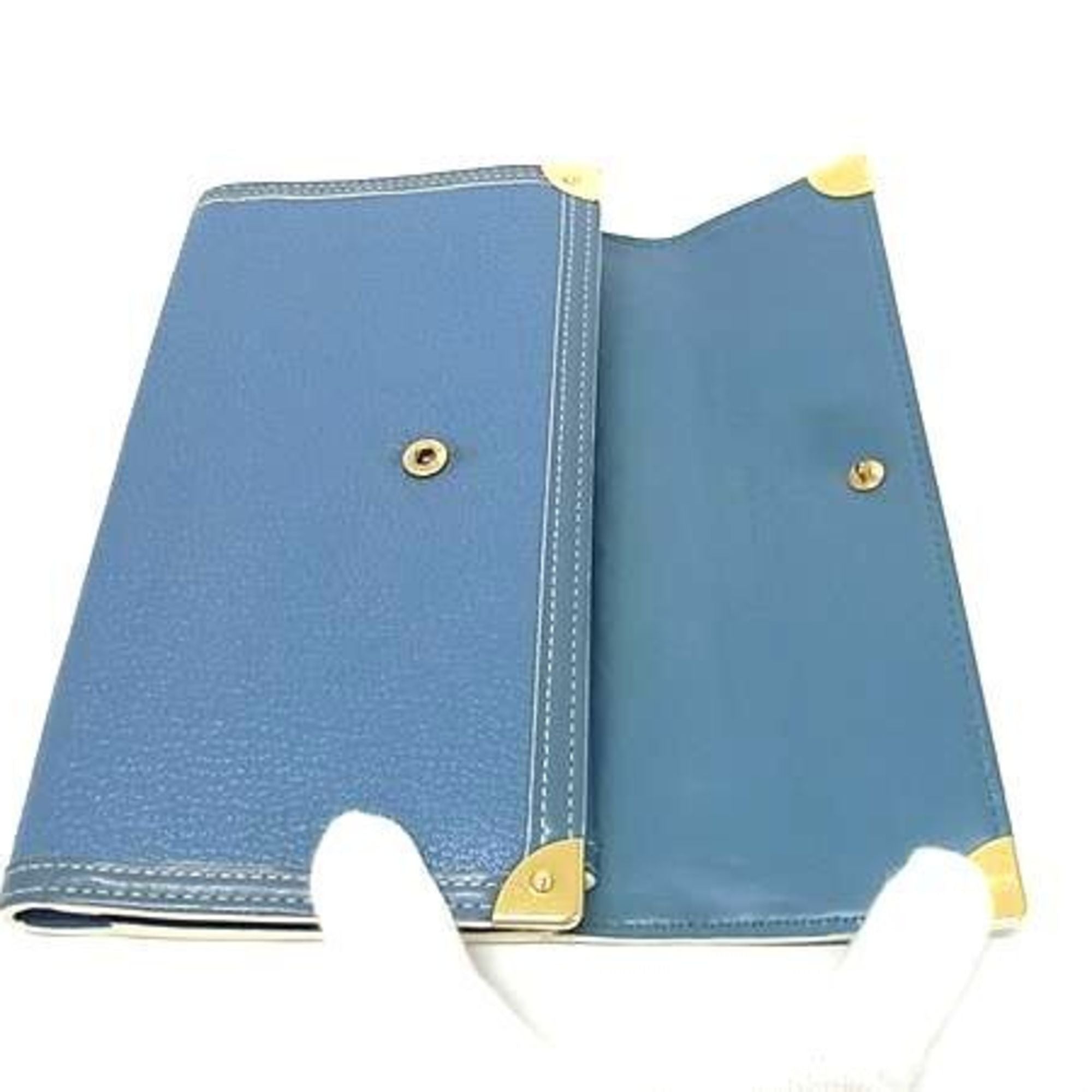 Louis Vuitton Suhali Blue Suhali Leather Coin Purse/Coin Case (Pre-Owned)