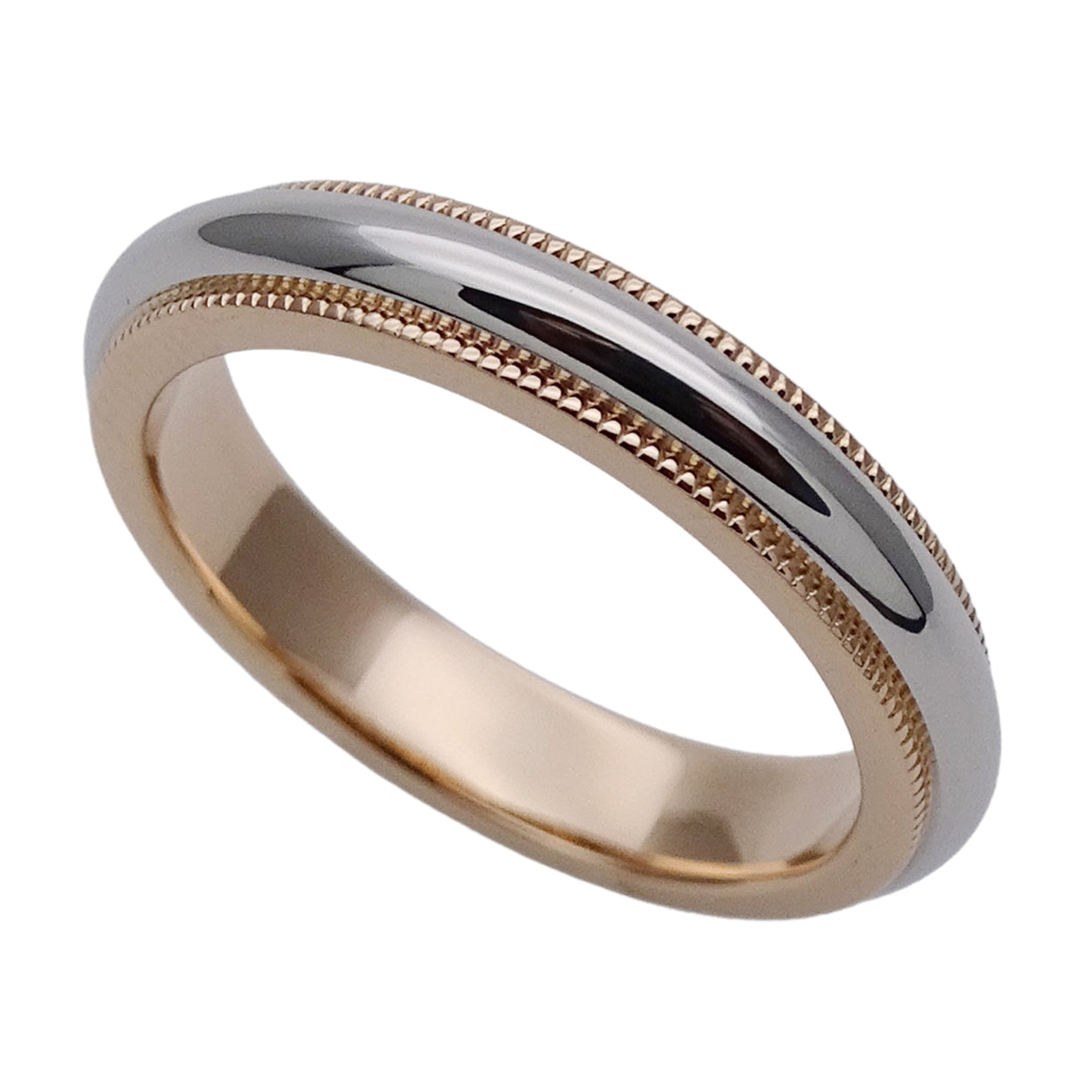 Tiffany Silver Pink Gold Pink Gold (18K) Platinum 950 Band Ring (Pre-Owned)