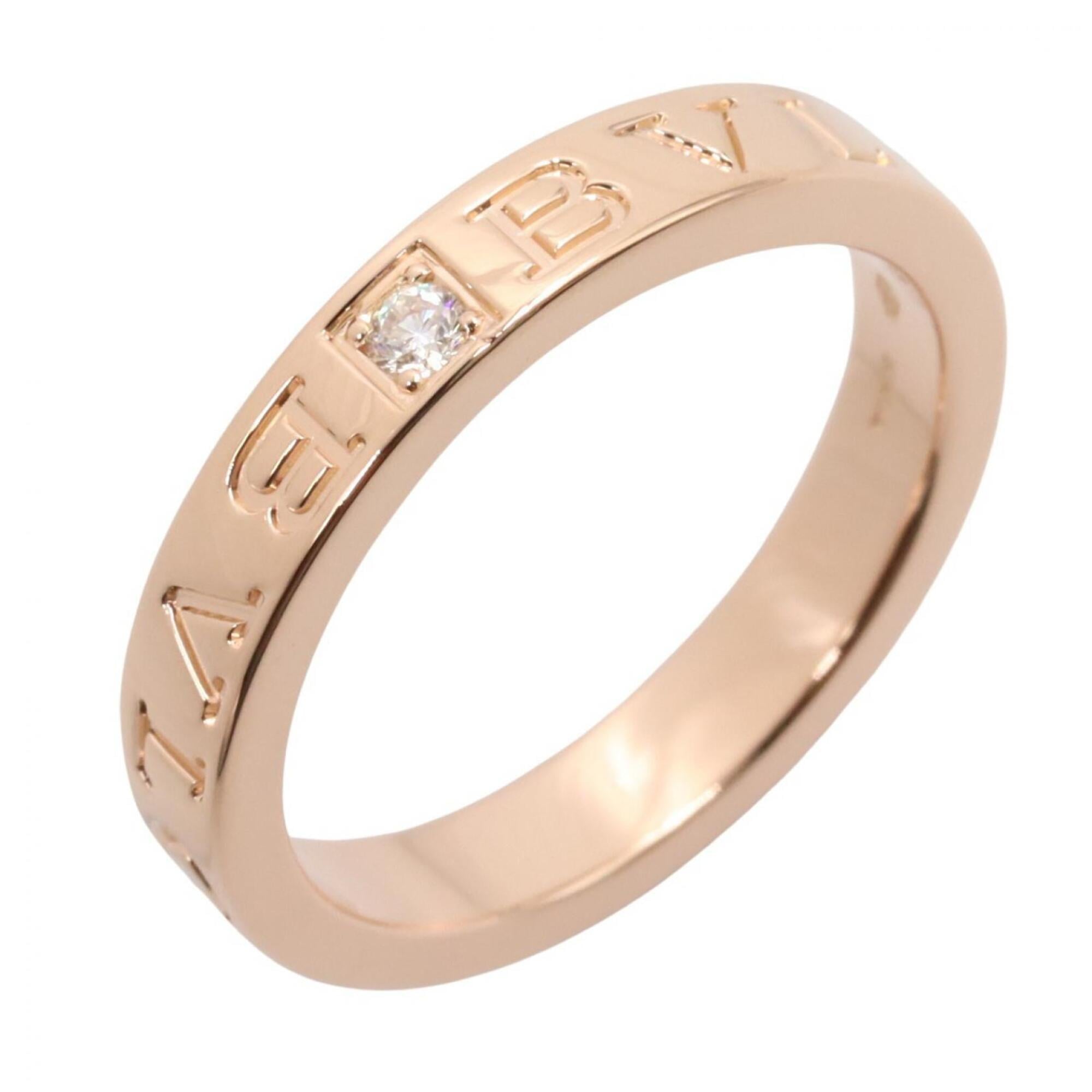 Bvlgari Gold Clear Pink Gold (18K) Band Ring (Pre-Owned)