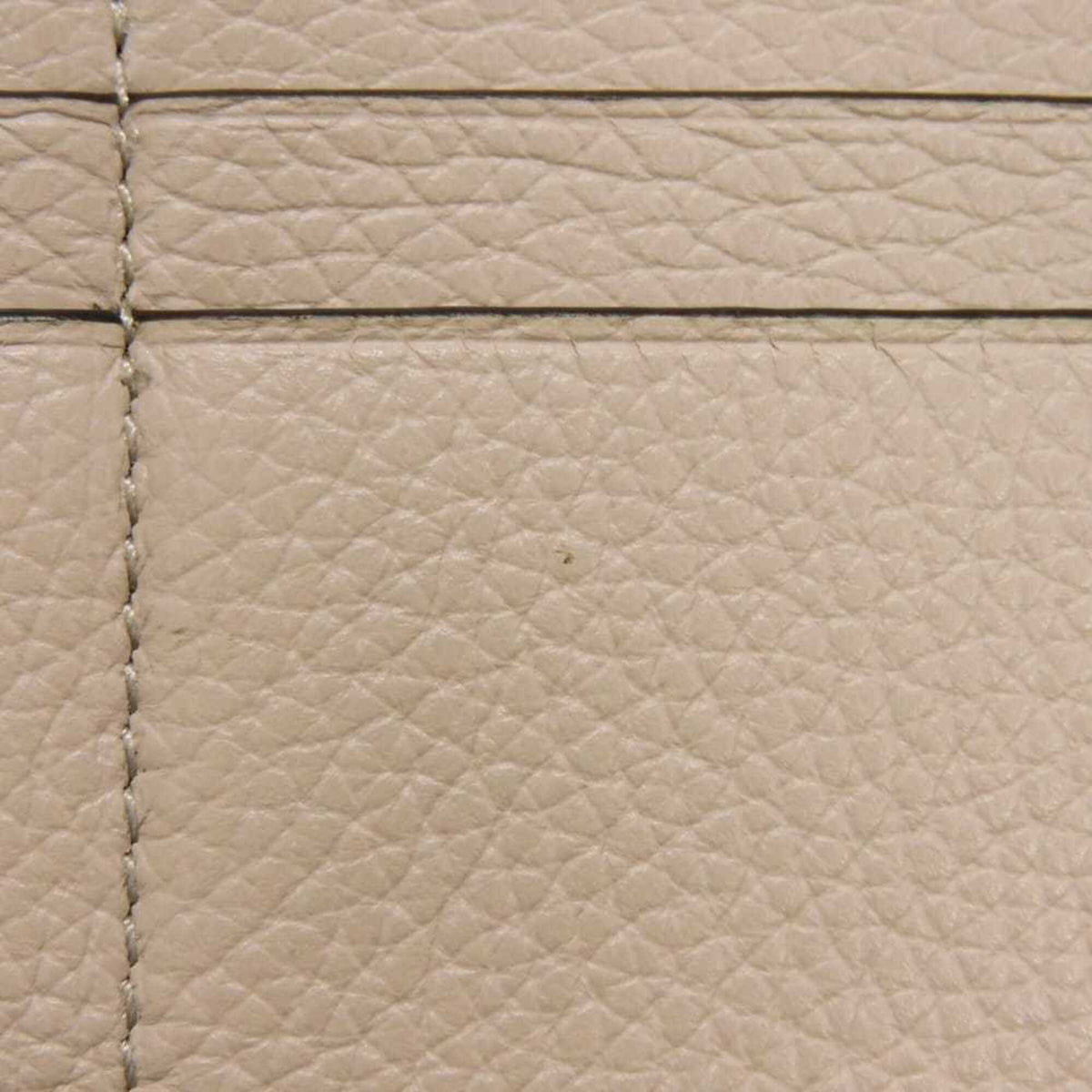 Chloé Gray Leather Long Wallet (Bi-Fold) (Pre-Owned)