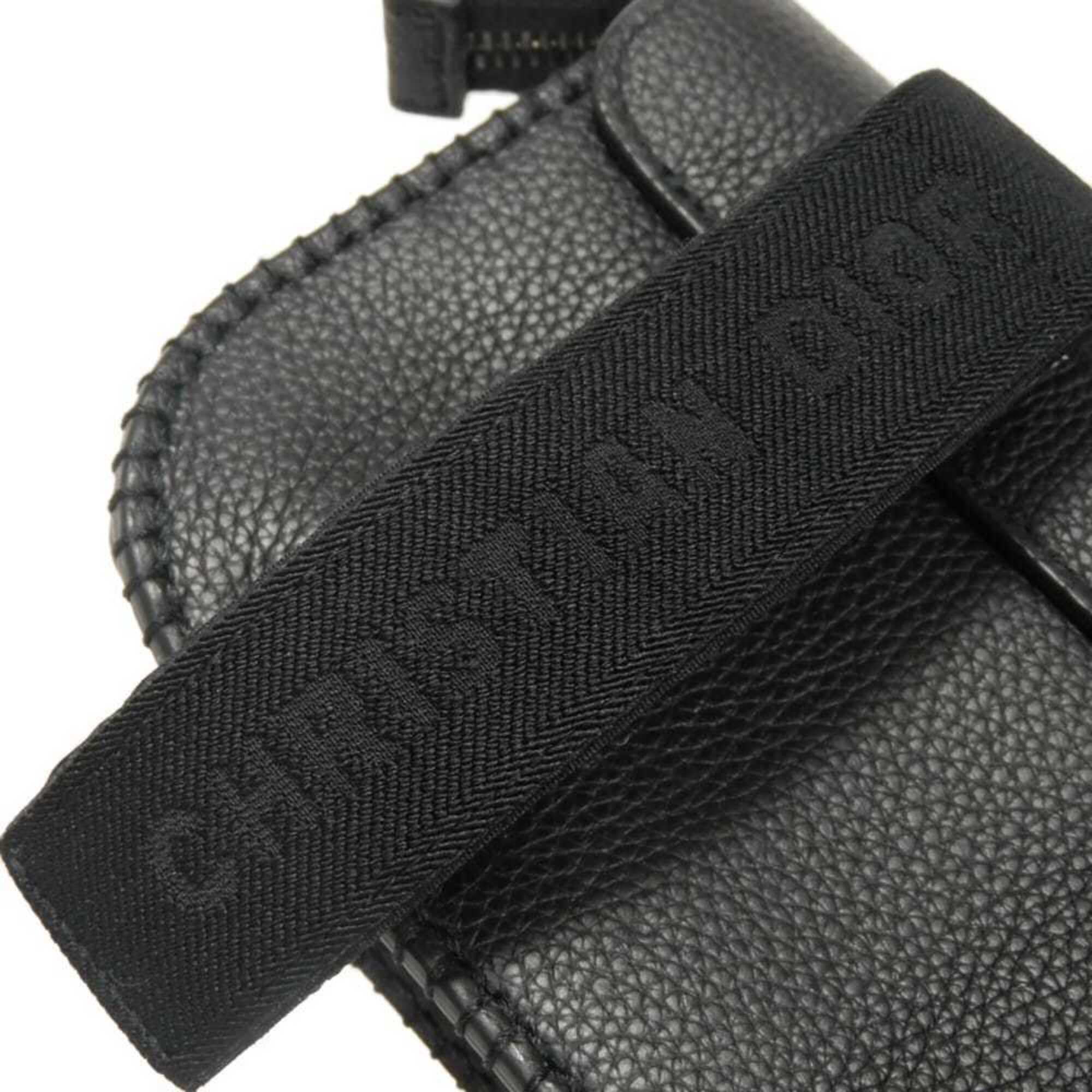 Christian Dior Black Leather Handbag Pouch (Pre-Owned)