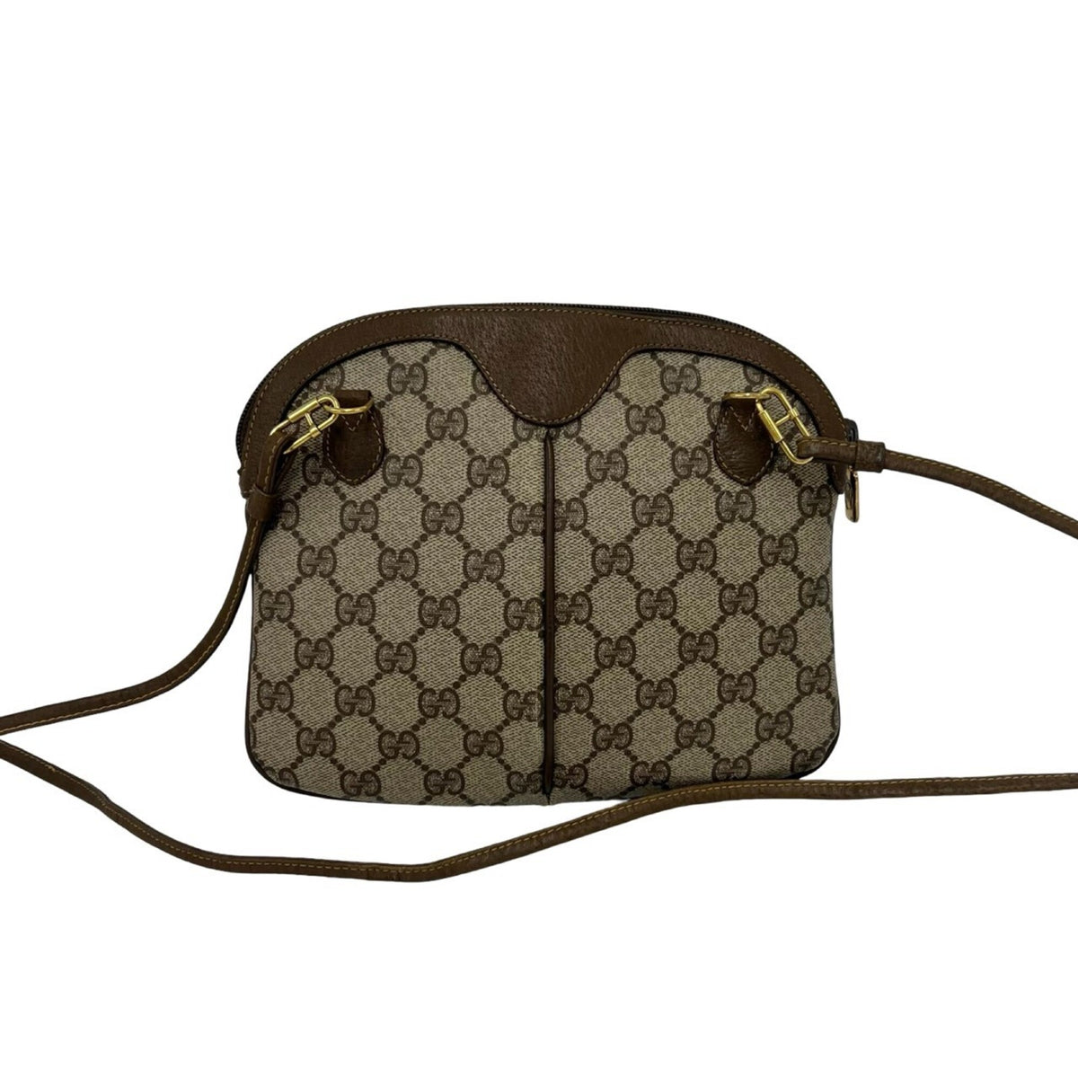 Gucci Brown Leather Pvc Pochette Shoulder Bag (Pre-Owned)