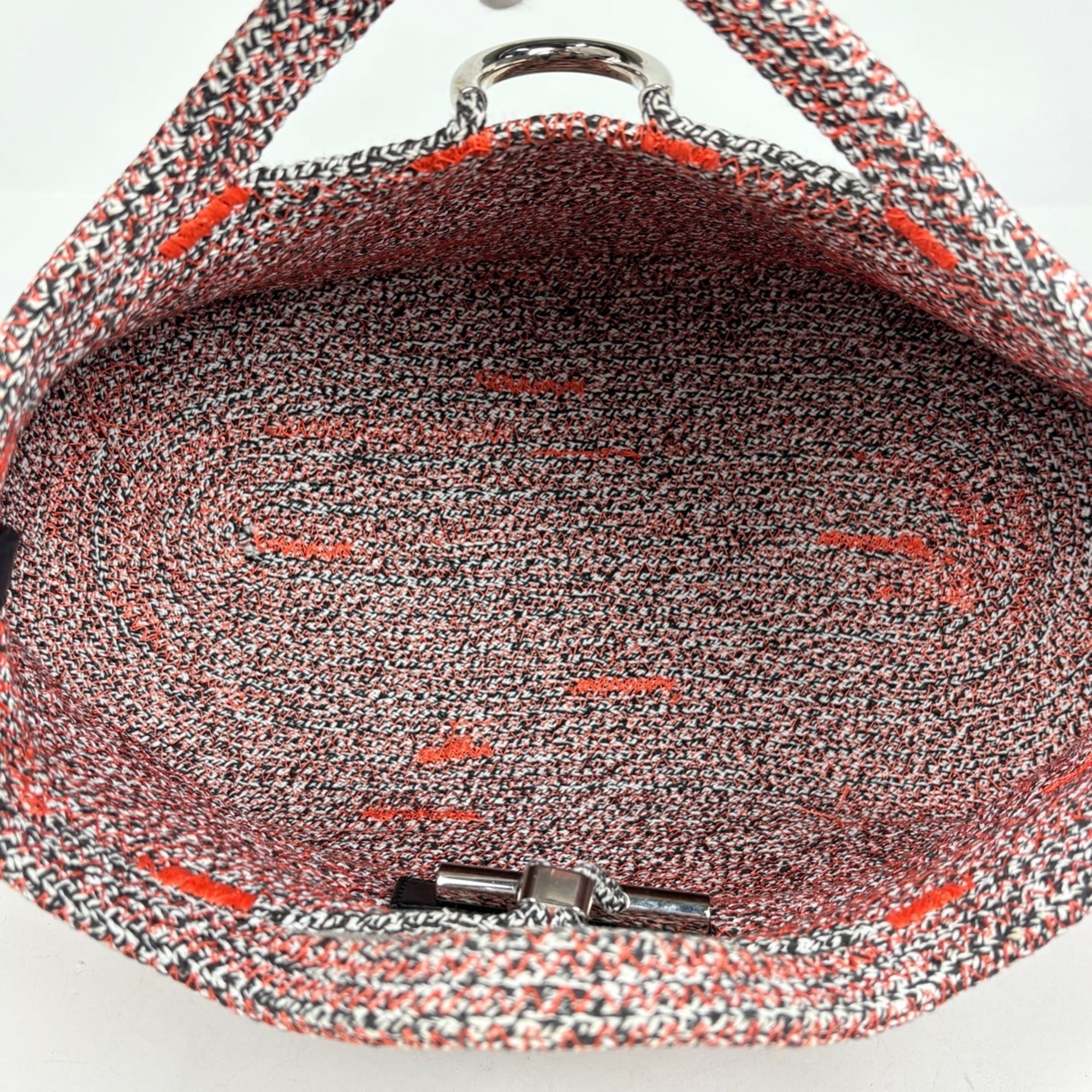 Balenciaga Black Multi-Color Canvas Leather Handbag Pouch Shoulder Bag (Pre-Owned)
