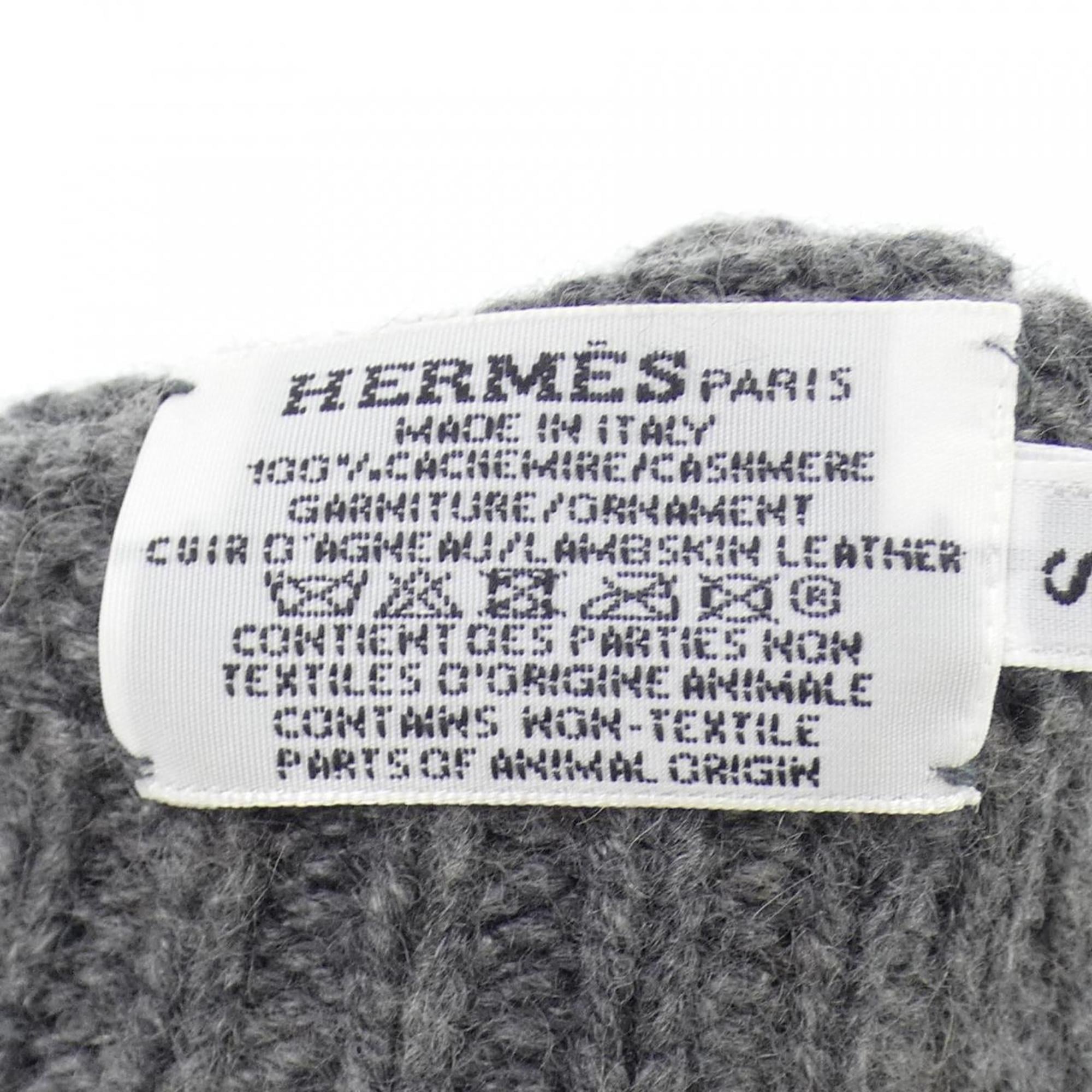 Hermes Gray Cashmere Warm Gloves (Pre-Owned)