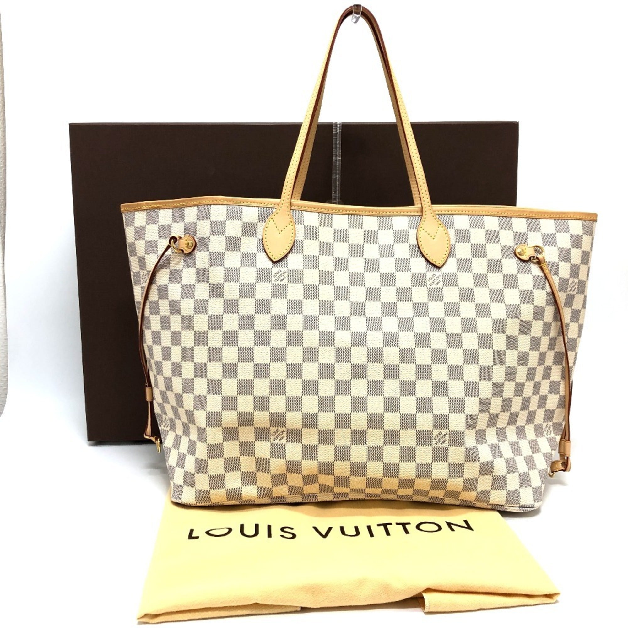 Louis Vuitton Azur White Damier Azur Shoulder Bag Tote Bag (Pre-Owned)