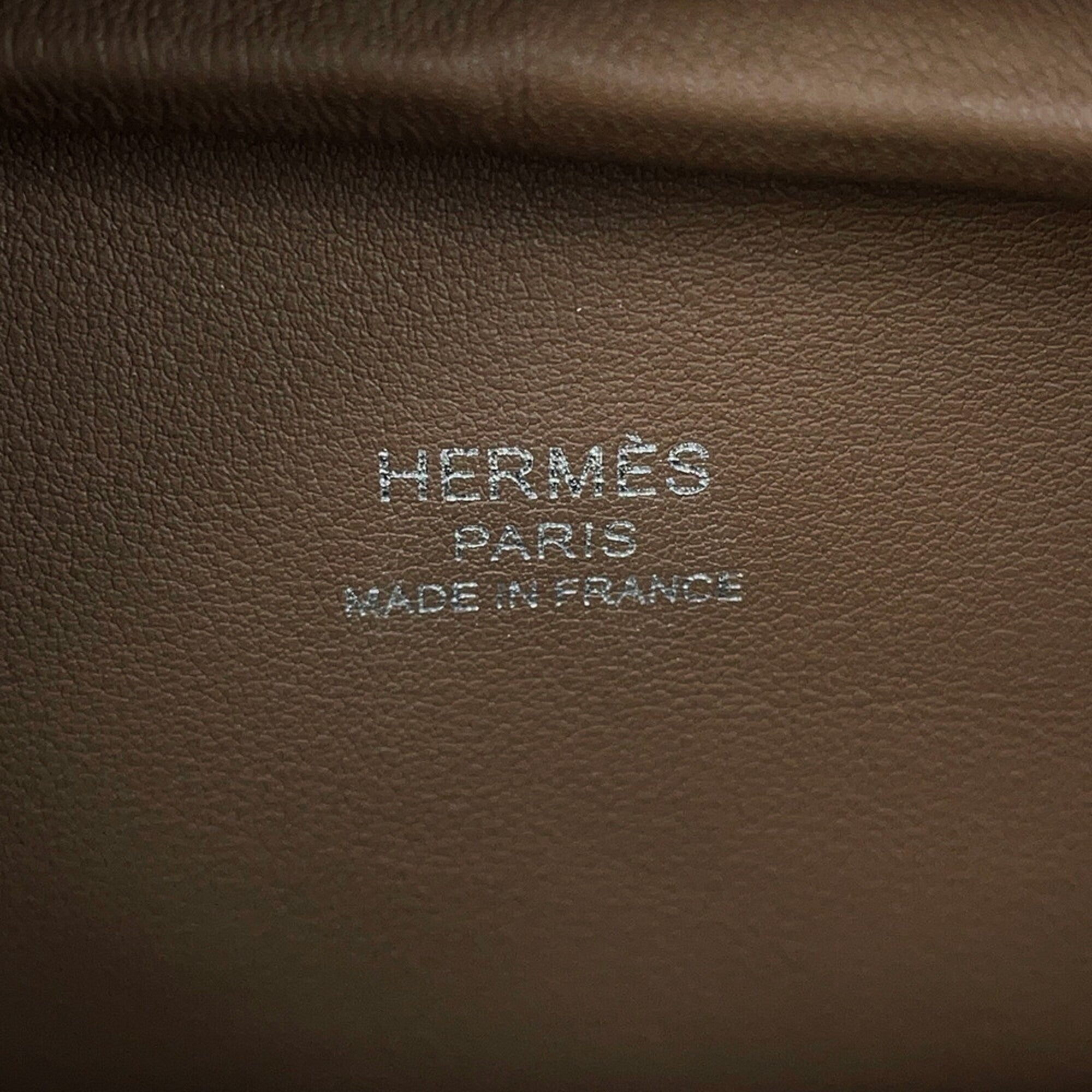 Hermes Etoupe Gray Taurillon Clemence Leather Handbag Shoulder Bag (Pre-Owned)