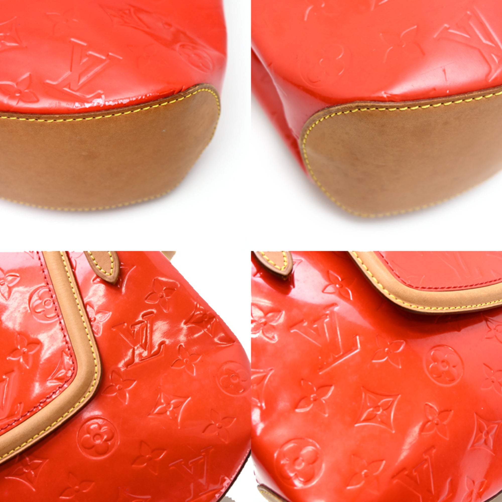 Louis Vuitton Red Color Vernis Shoulder Bag (Pre-Owned)