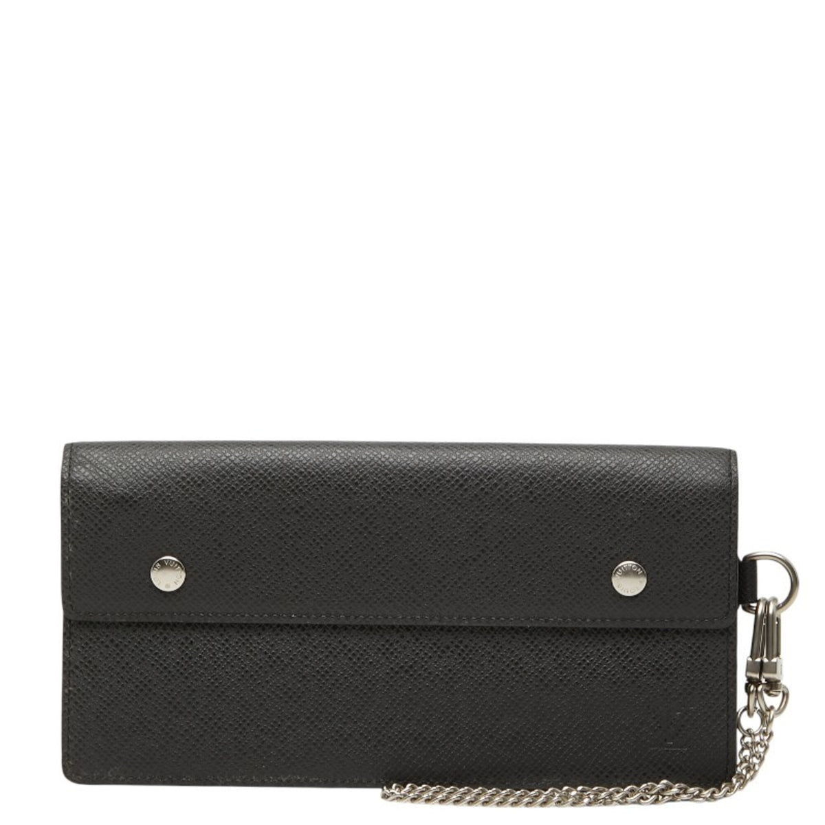 Louis Vuitton Ardoise Black Pvc Leather Long Wallet (Bi-Fold) (Pre-Owned)