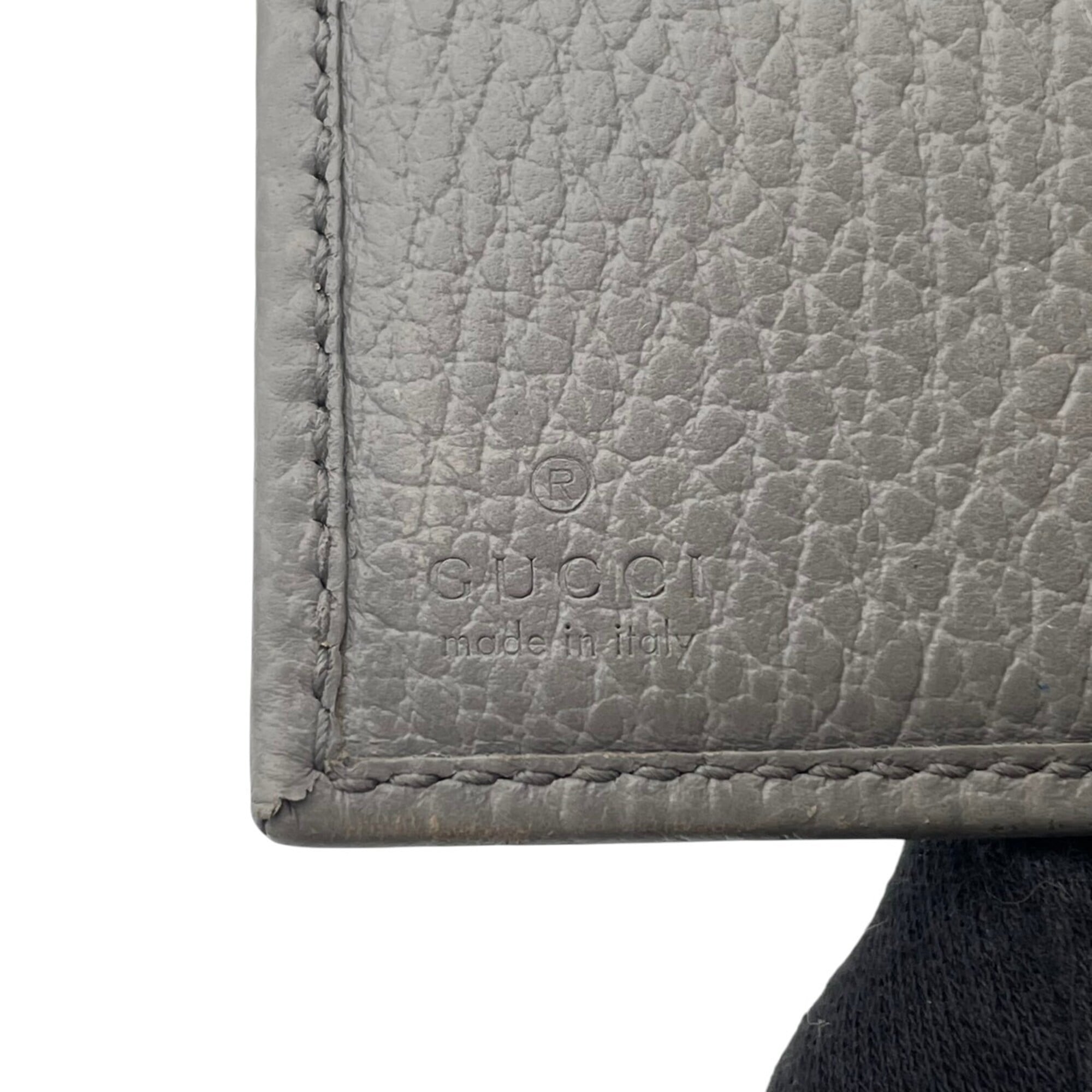 Gucci Gray Leather Wallet (Tri-Fold) (Pre-Owned)
