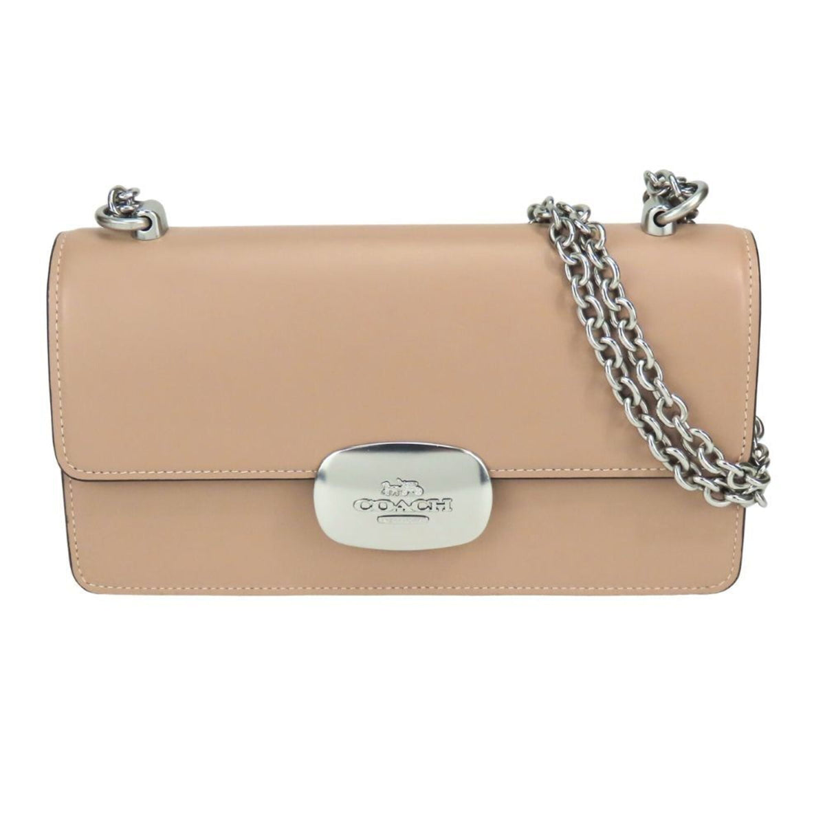 Coach Beige Leather Shoulder Bag (Pre-Owned)