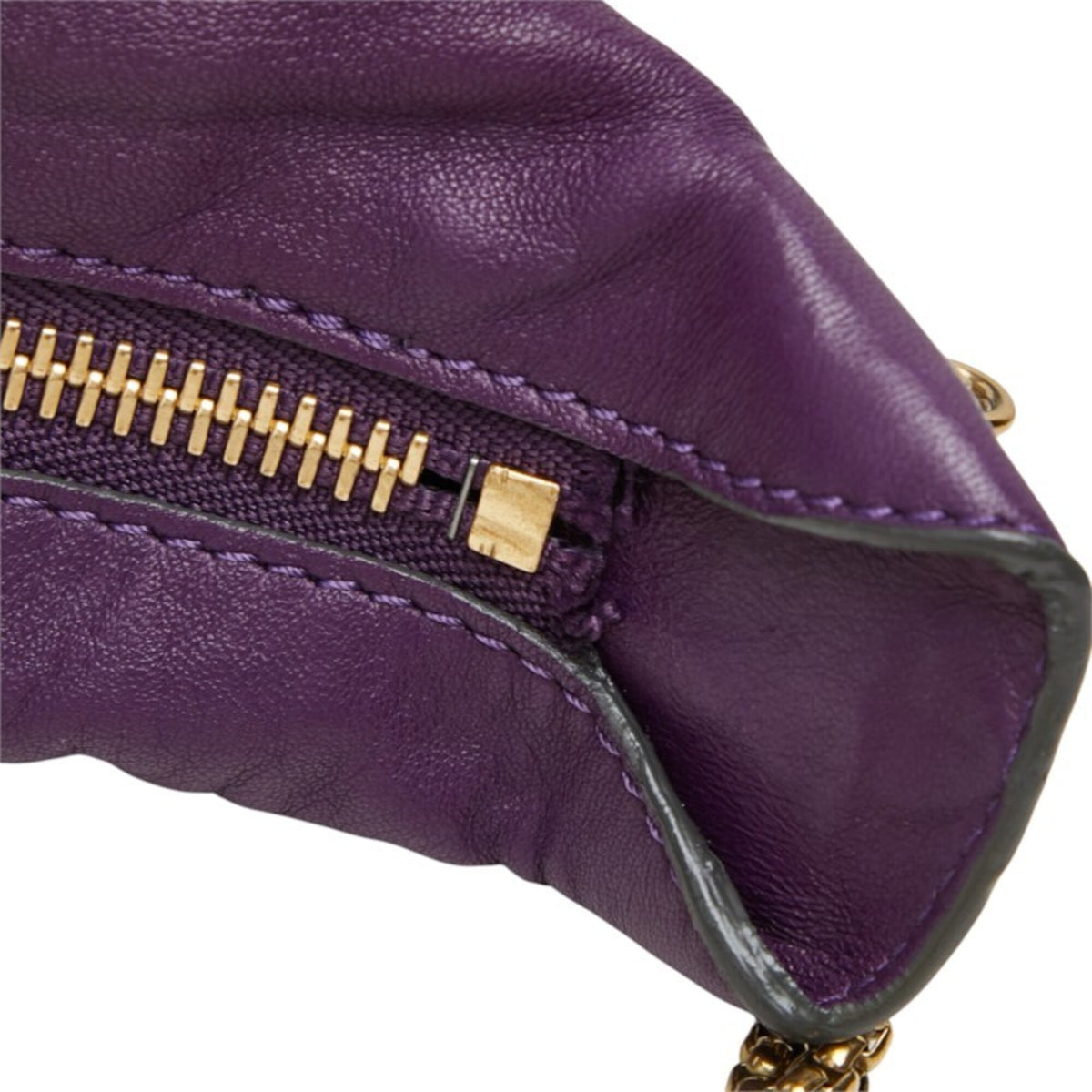 Chloé Purple Leather Shoulder Bag (Pre-Owned)