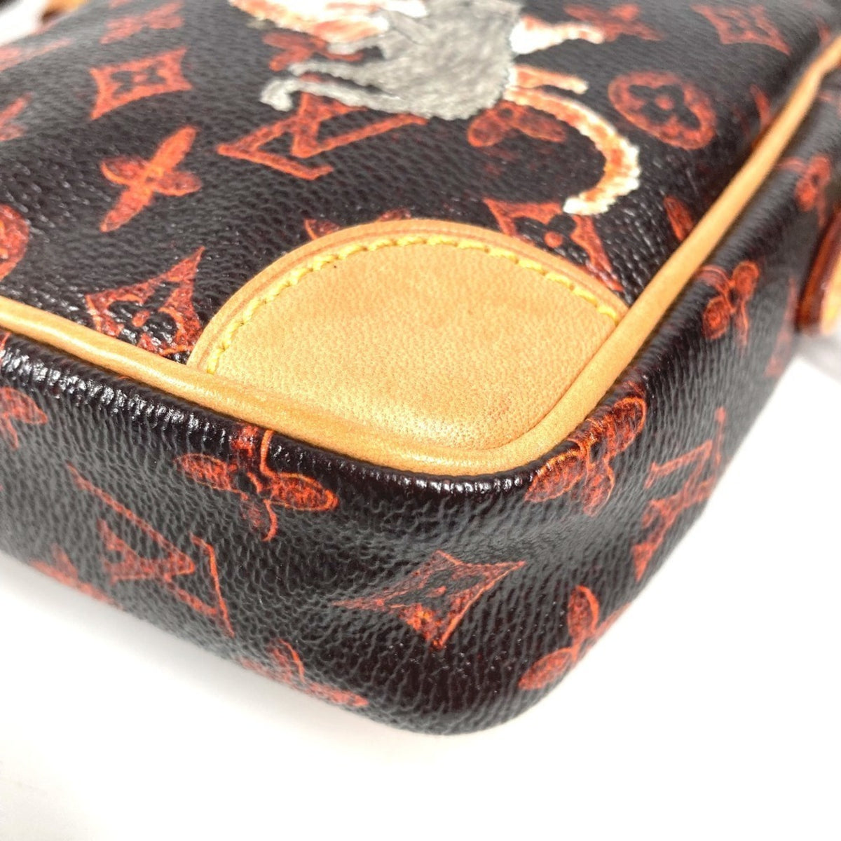 Louis Vuitton Brown Orange Monogram Pochette Shoulder Bag (Pre-Owned)