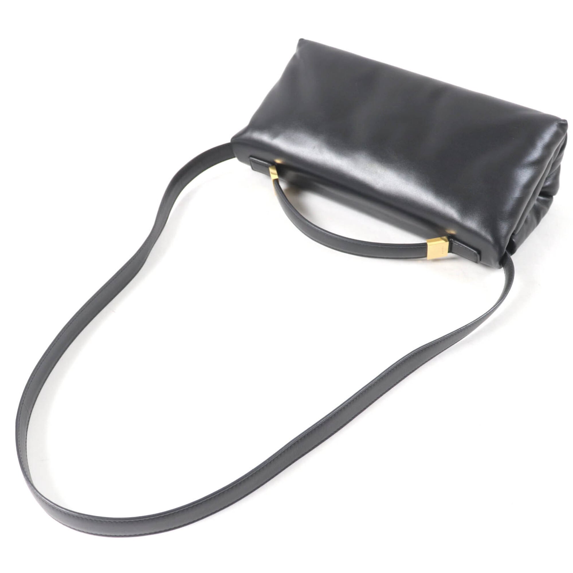 Marni Black Leather Shoulder Bag (Pre-Owned)