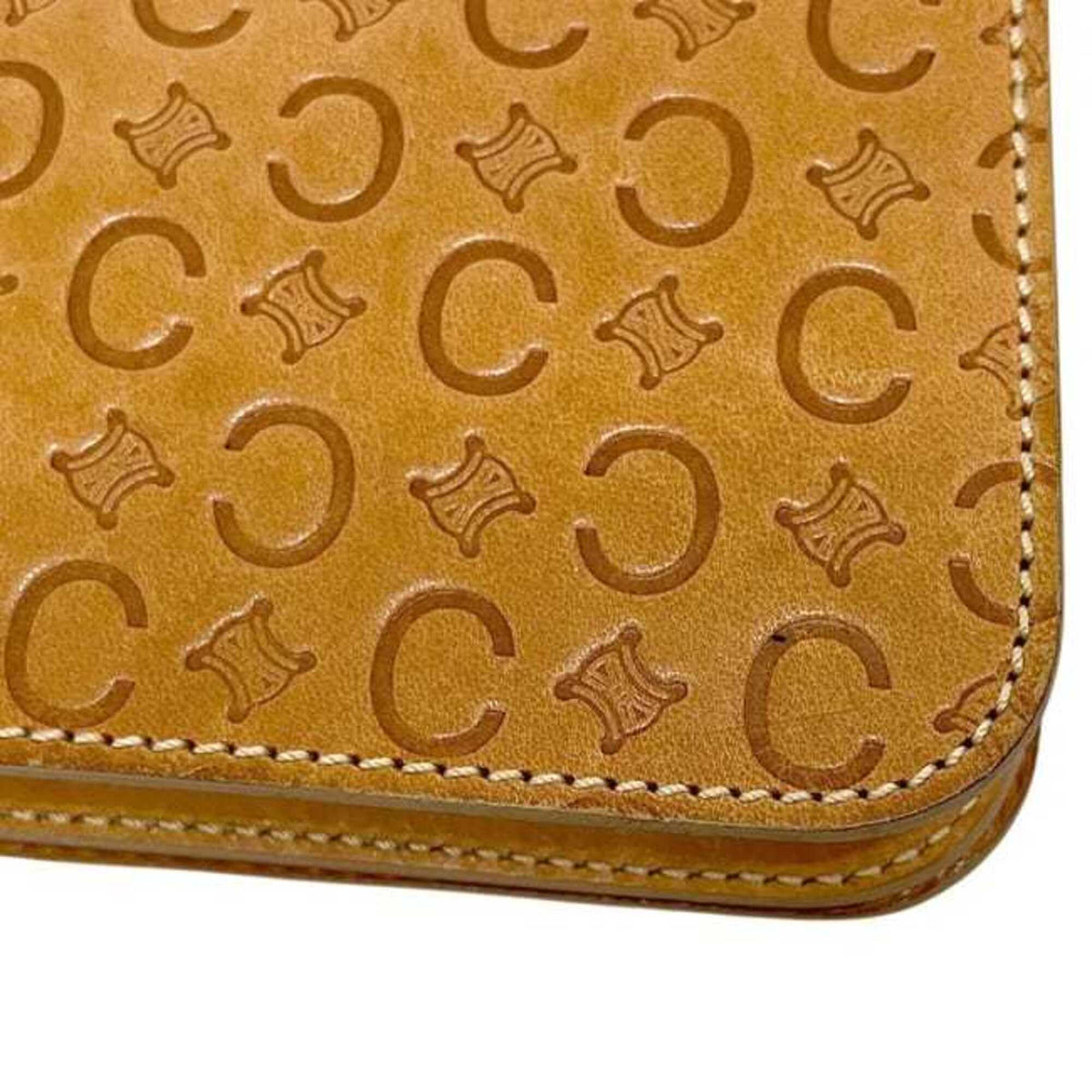 Celine Macadam Beige Leather Shoulder Bag (Pre-Owned)