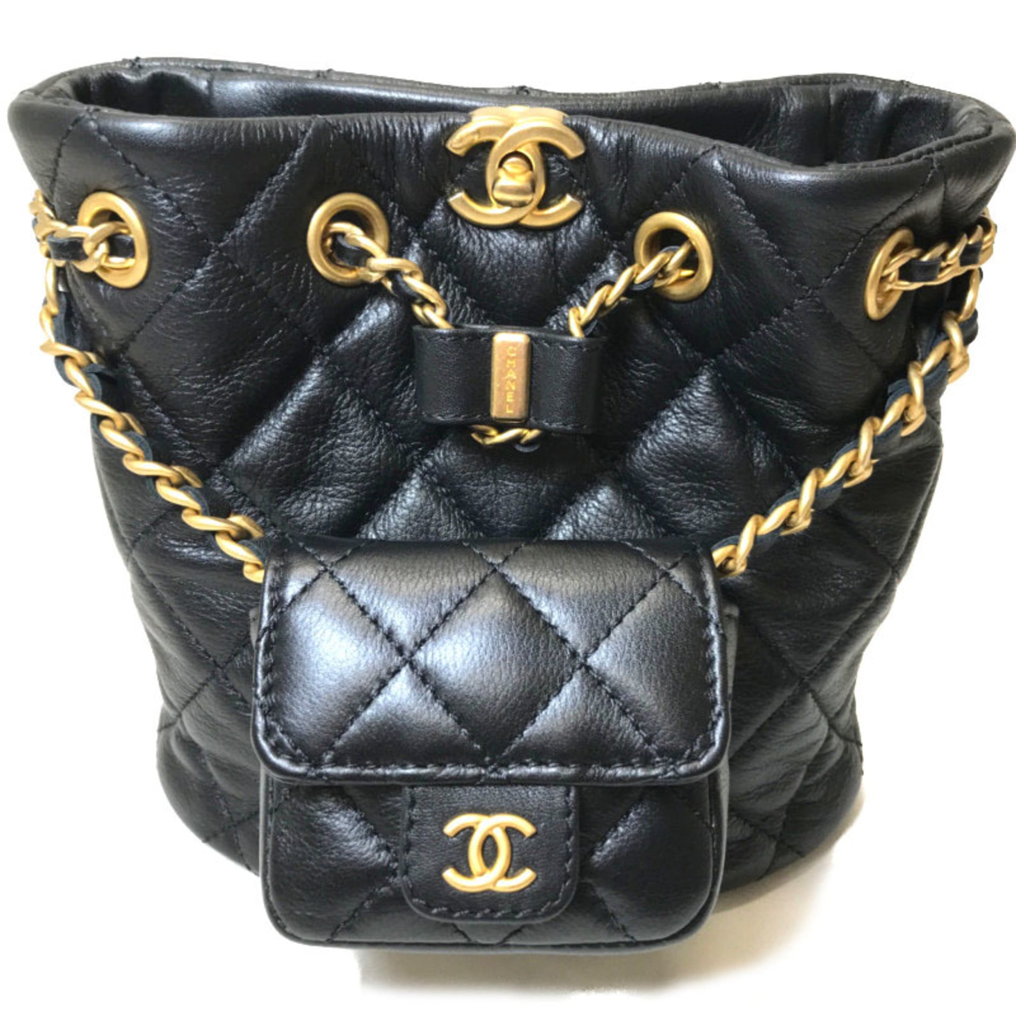 Chanel Black Leather Backpack (Pre-Owned)