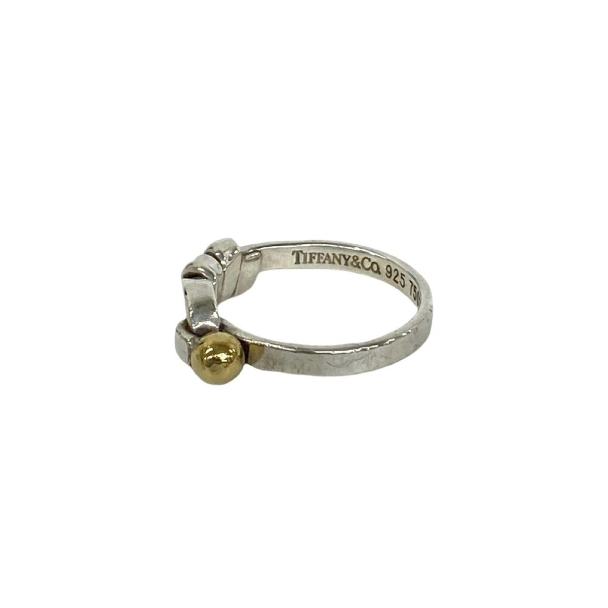 Tiffany Gold Silver Yellow Gold (18K) Silver 925 Band Ring (Pre-Owned)