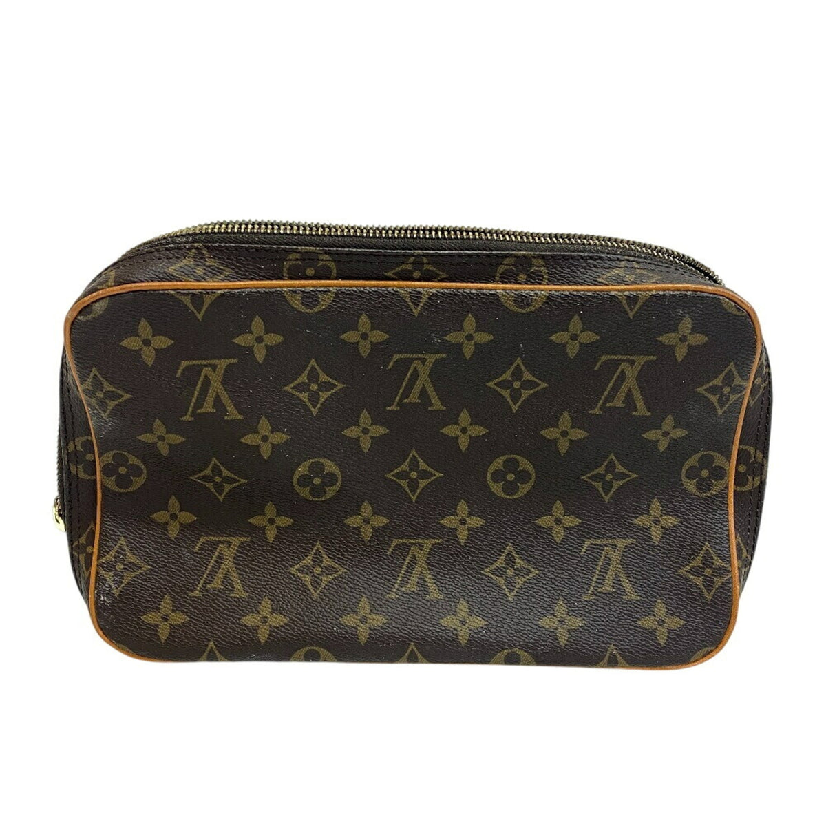 Louis Vuitton Brown Monogram Monogram Leather Pouch Wash Bag (Pre-Owned)