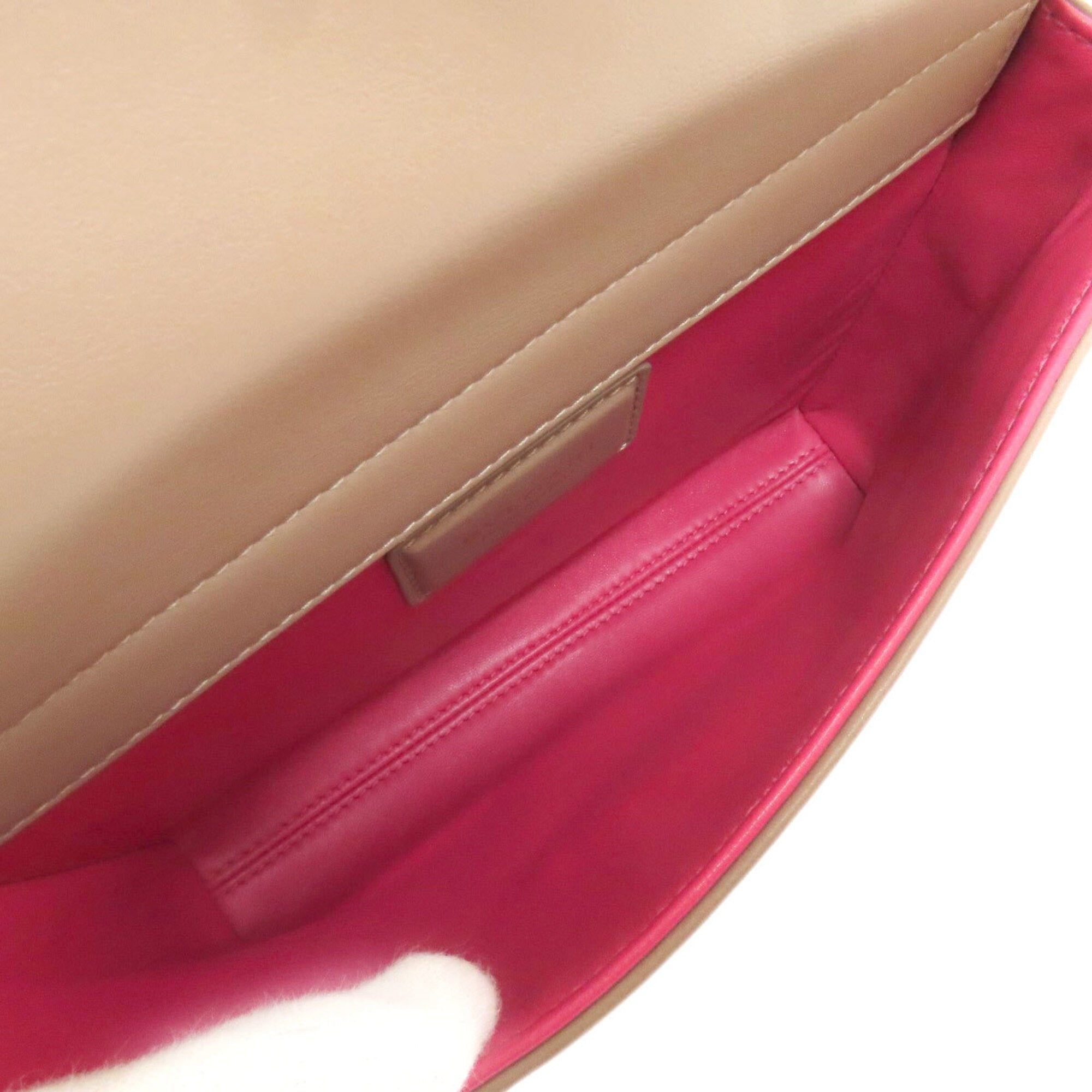 Bvlgari Pink Beige Leather Handbag (Pre-Owned)