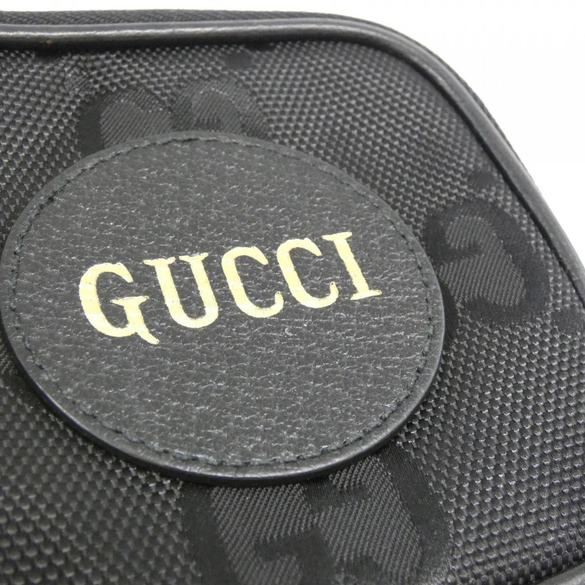 Gucci Black Nylon Leather Handbag Pouch (Pre-Owned)
