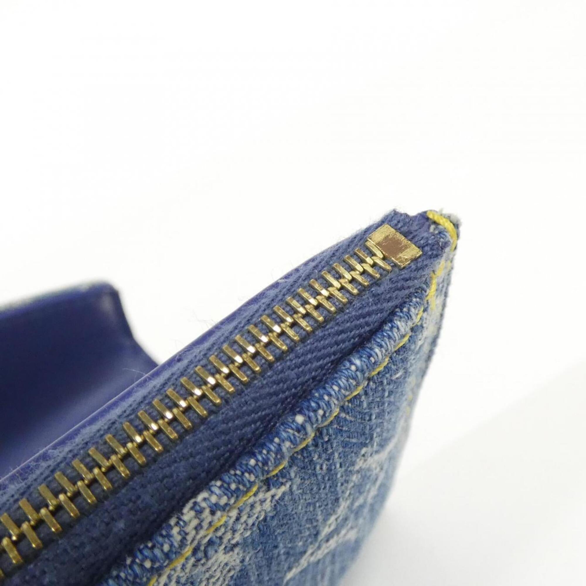Louis Vuitton Blue Denim Wallet (Tri-Fold) (Pre-Owned)