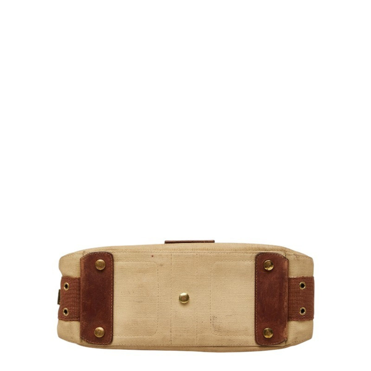 Christian Dior Beige Brown Pvc Leather Shoulder Bag (Pre-Owned)