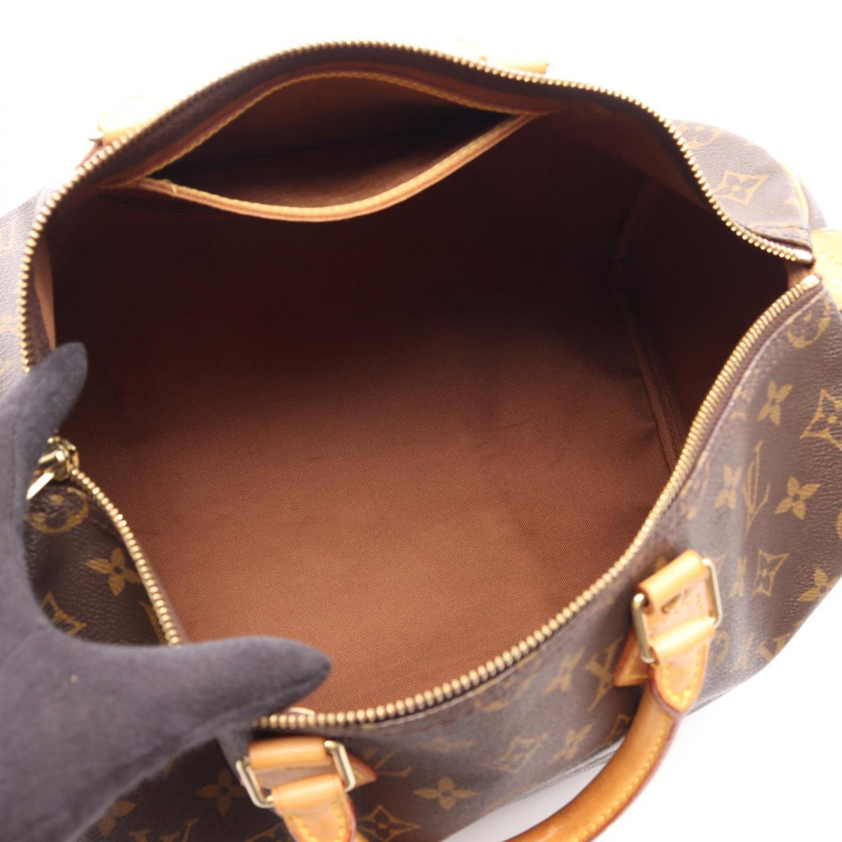 Louis Vuitton Brown Coated Canvas Monogram Leather Handbag (Pre-Owned)