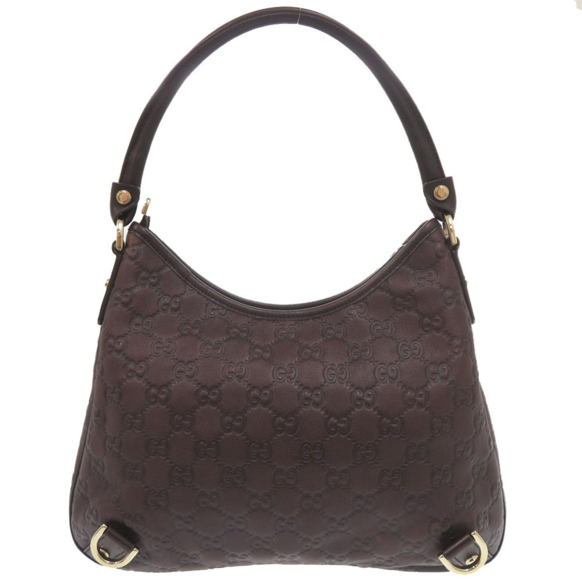 Gucci Brown Leather Shoulder Bag (Pre-Owned)
