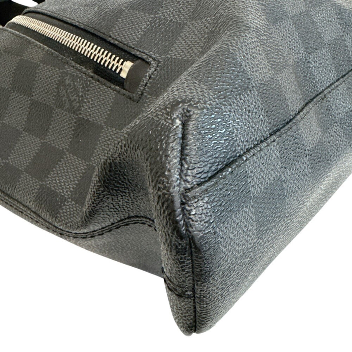 Louis Vuitton Black Damier Canvas Leather Shoulder Bag (Pre-Owned)