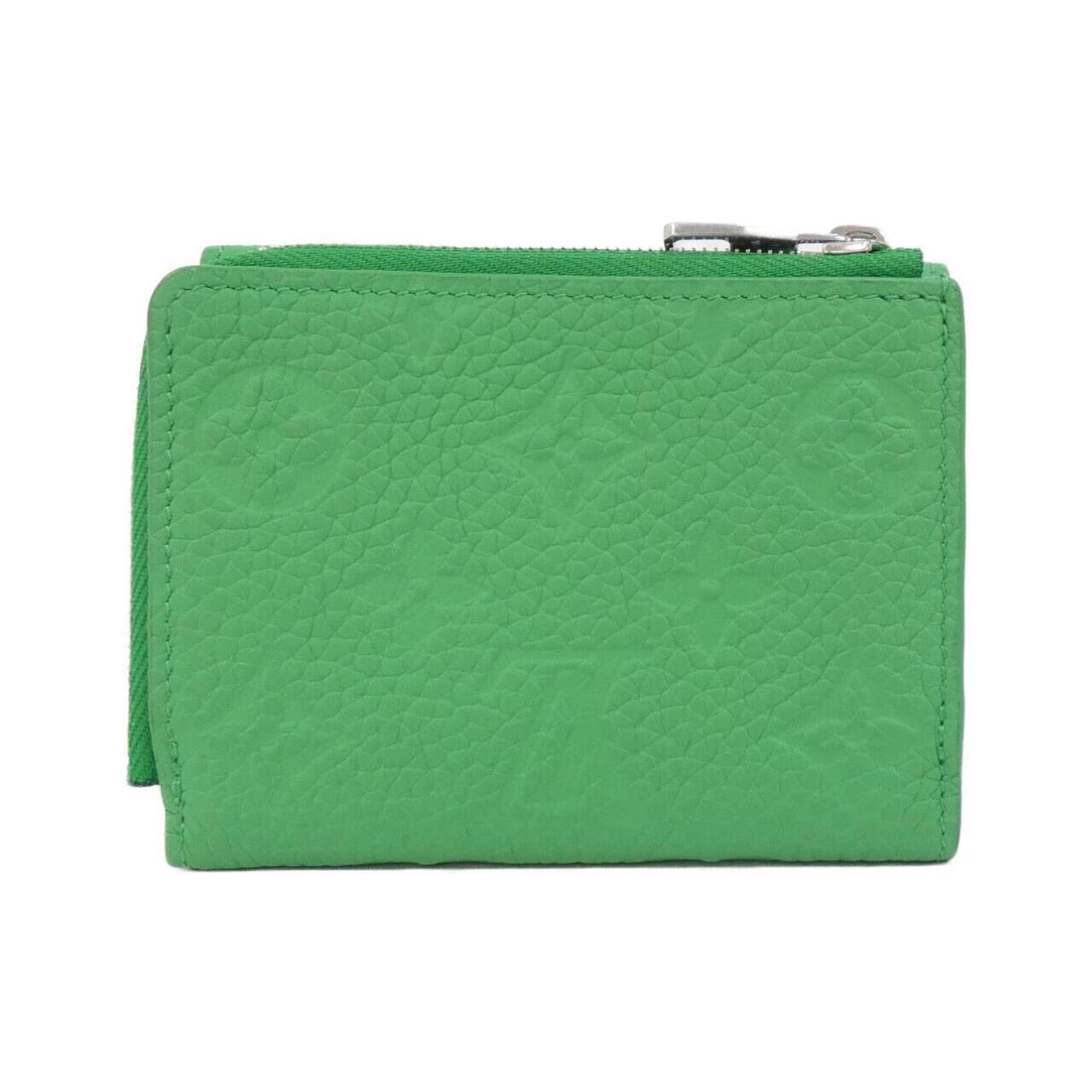 Louis Vuitton Taurillon Green Leather Wallet (Tri-Fold) (Pre-Owned)