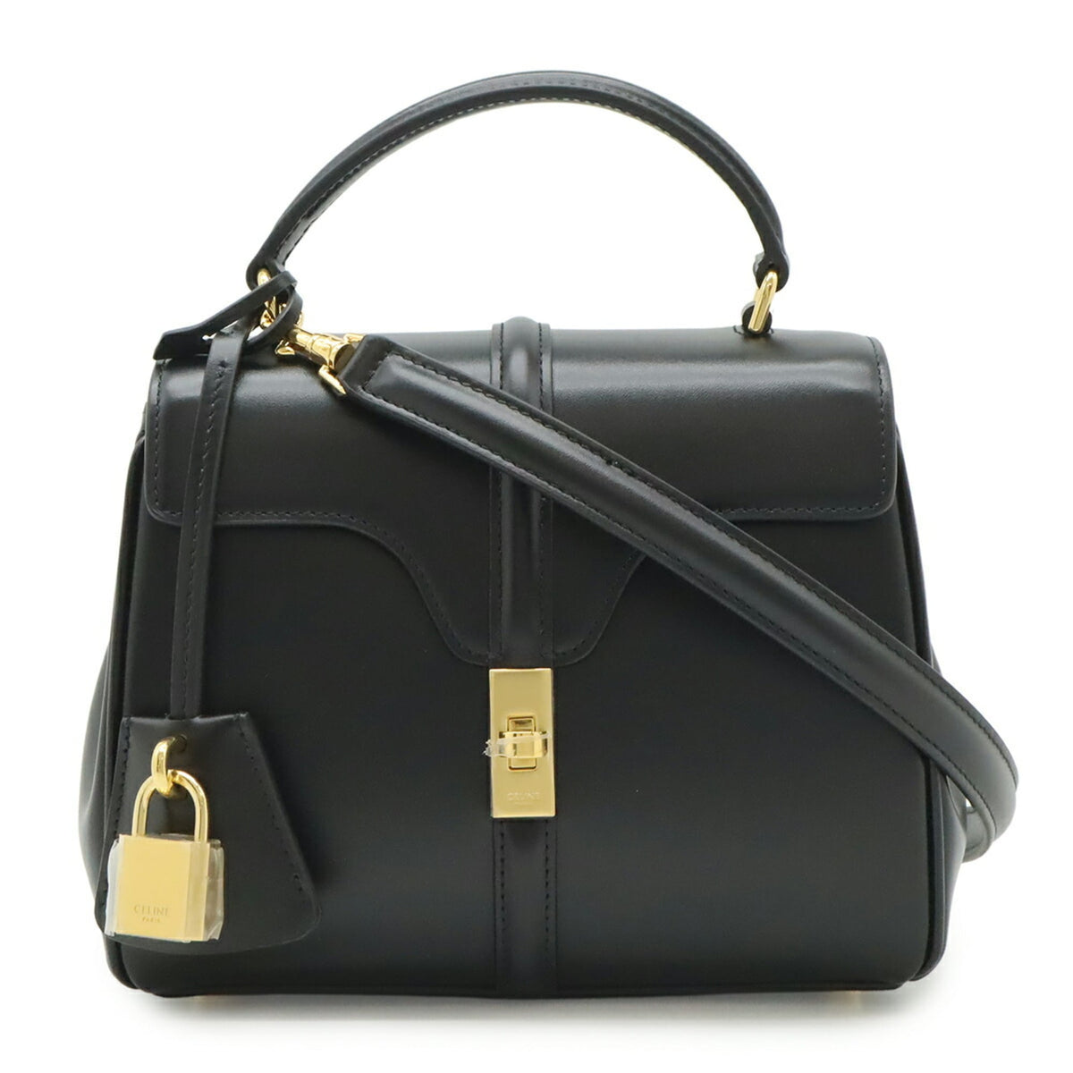 Celine Black Leather Handbag Shoulder Bag (Pre-Owned)