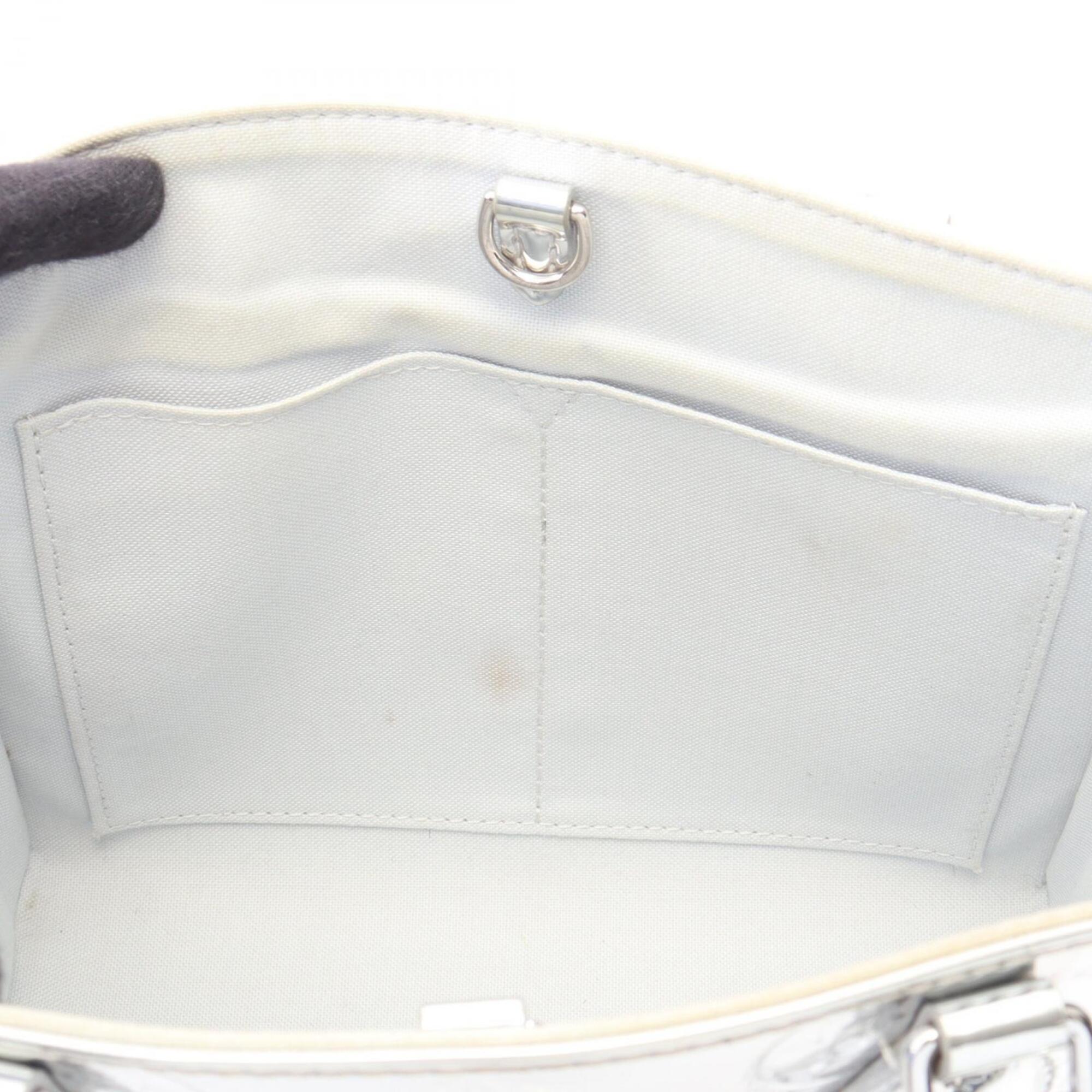 Louis Vuitton Argent Silver Coated Canvas Handbag (Pre-Owned)