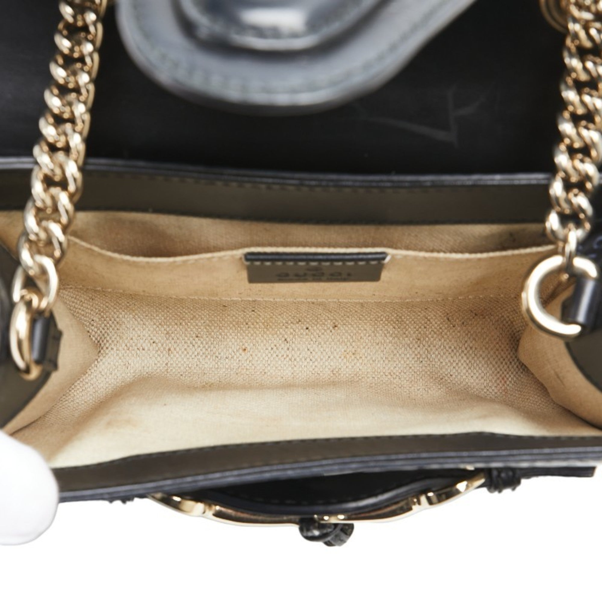 Gucci Horsebit Black Leather Shoulder Bag (Pre-Owned)