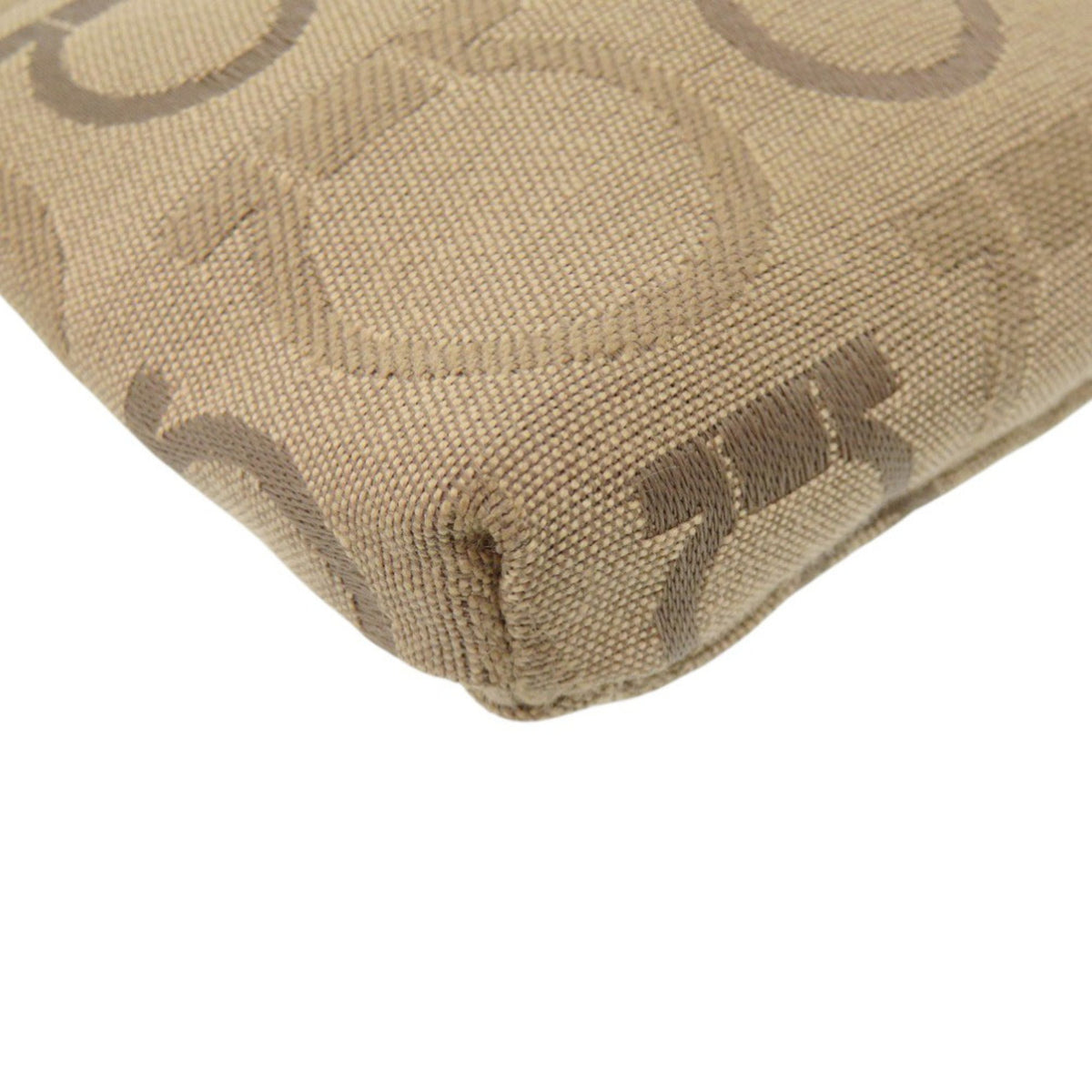 Salvatore Ferragamo Gancini Beige Canvas Sling Bag (Pre-Owned)
