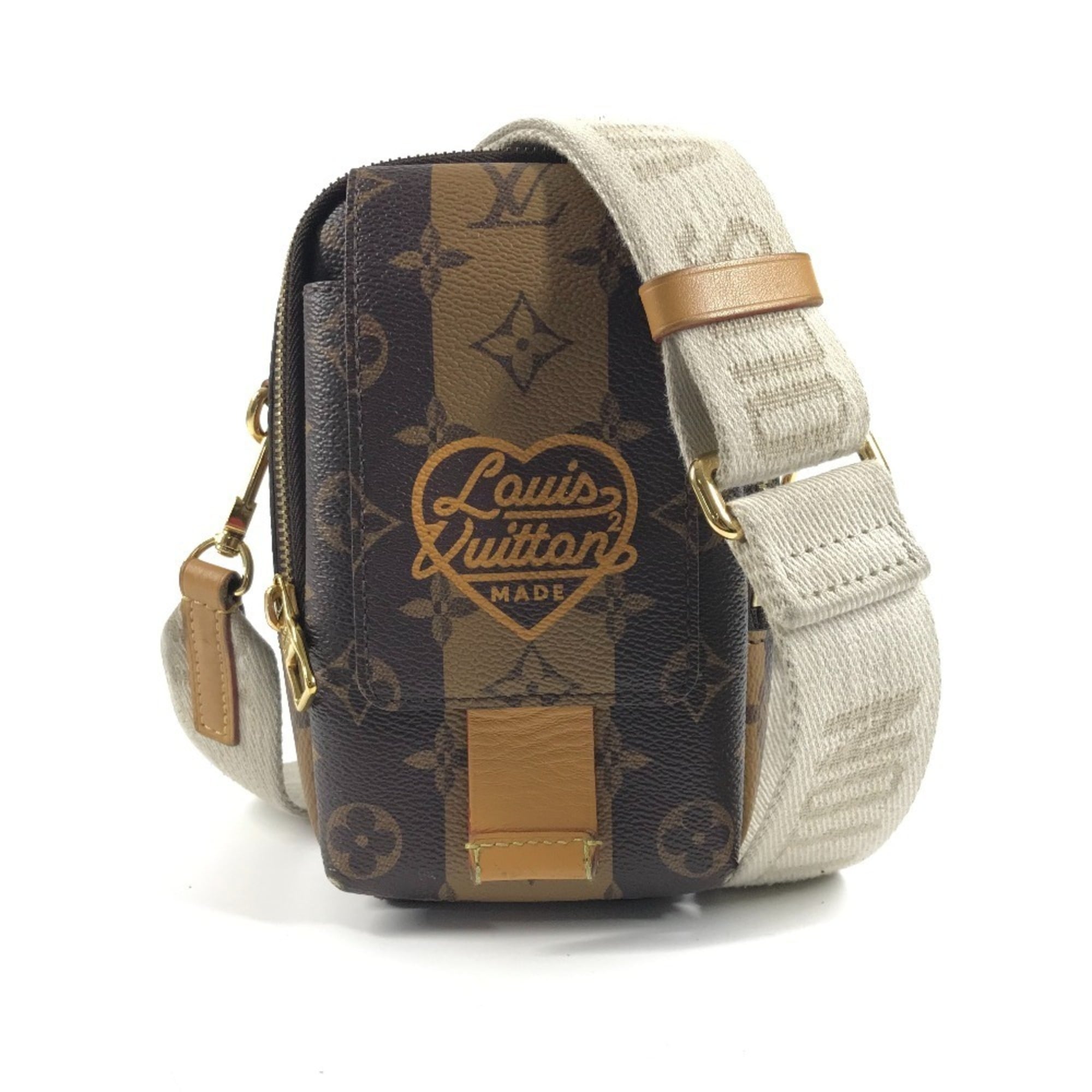 Louis Vuitton Beige Brown Monogram Canvas Pochette Shoulder Bag (Pre-Owned)