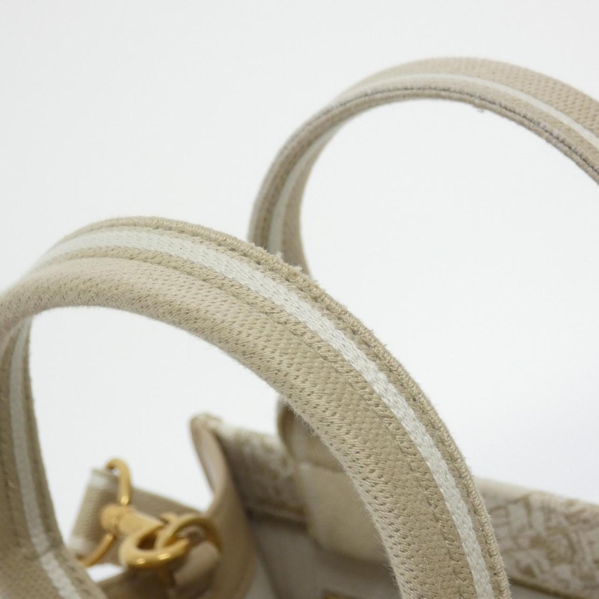 Christian Dior Beige Canvas Handbag (Pre-Owned)