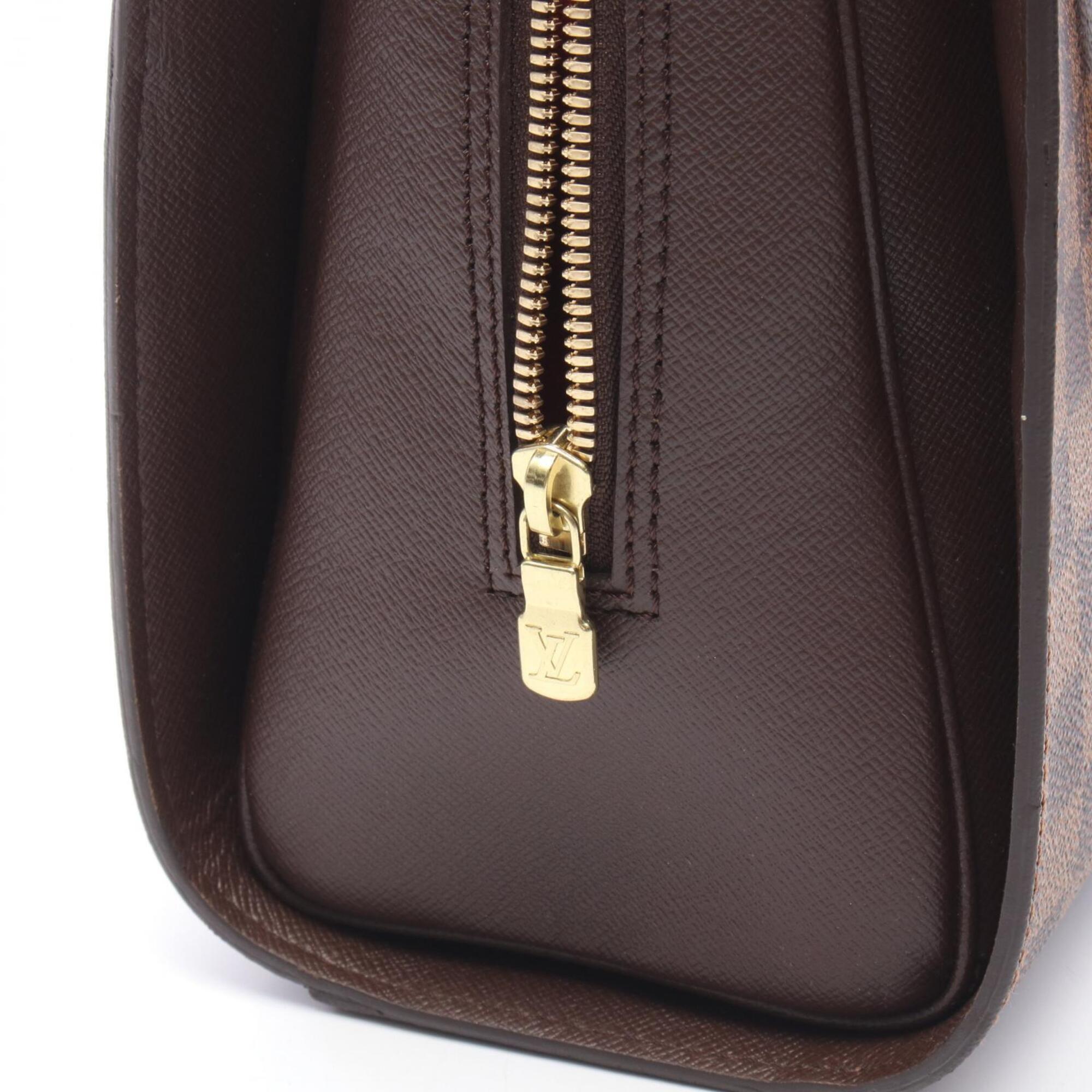 Louis Vuitton Brown Ebene Coated Canvas Leather Handbag (Pre-Owned)