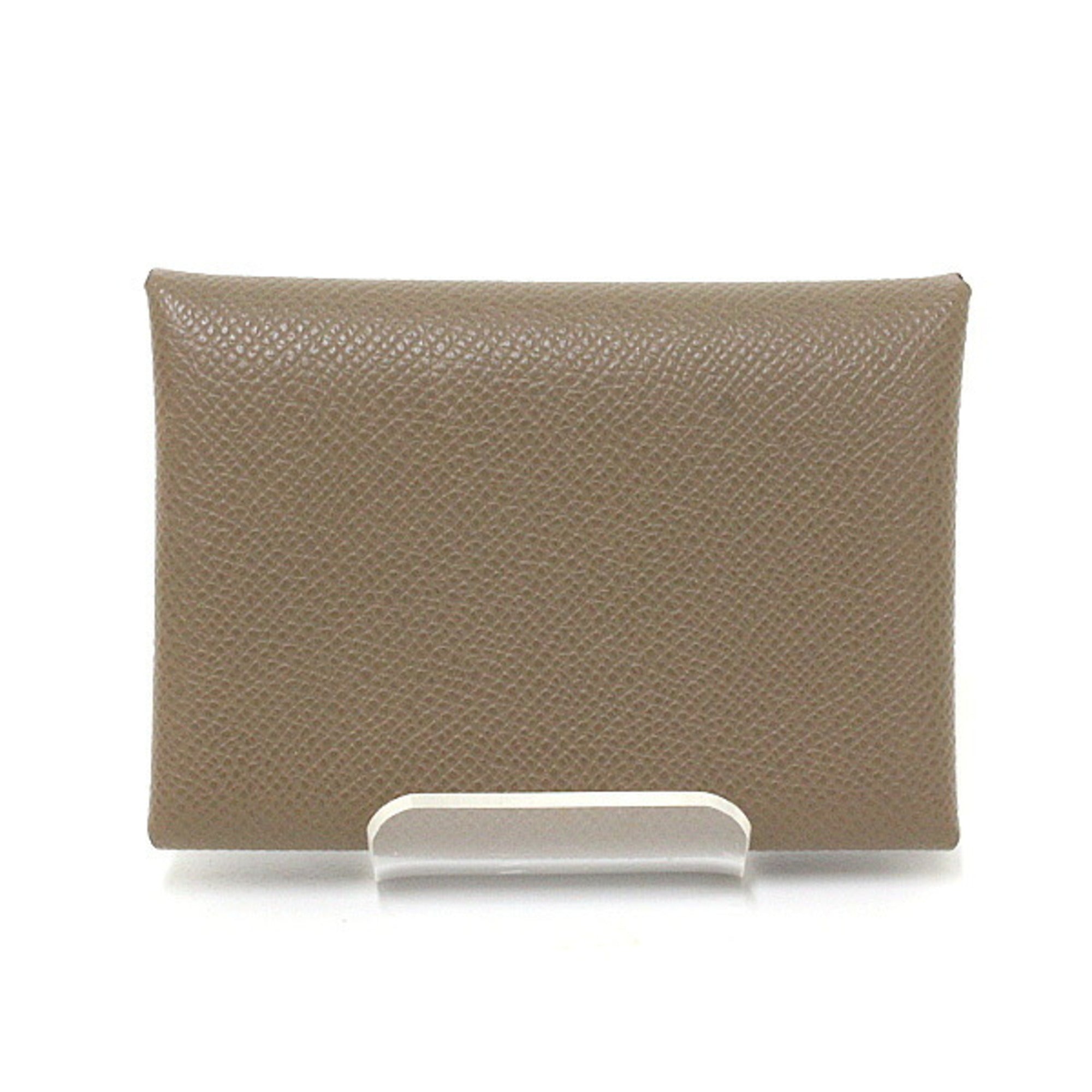 Hermes Etoupe Gray Epsom Leather Coin Purse/Coin Case (Pre-Owned)