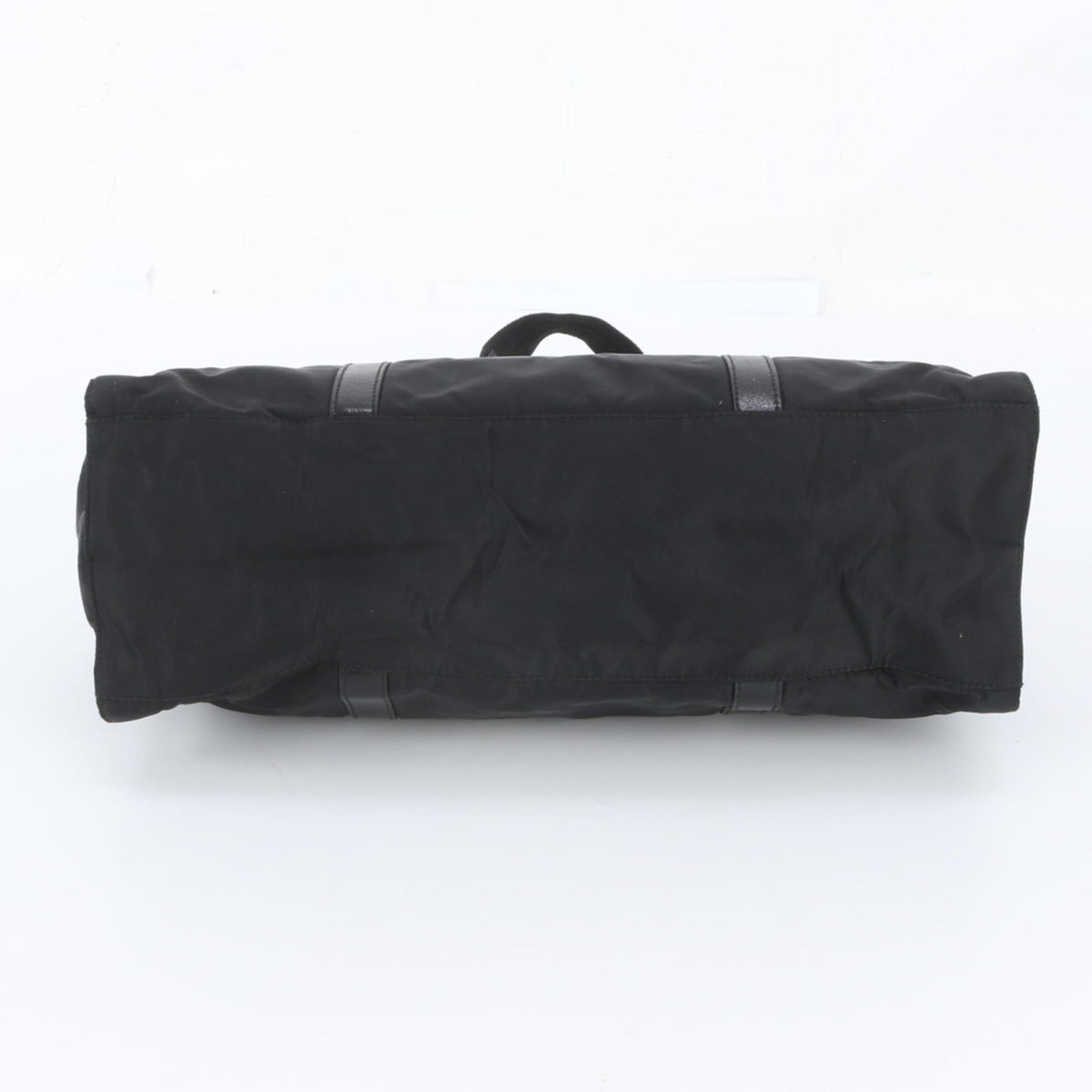Prada Black Leather Nylon Shoulder Bag Tote Bag (Pre-Owned)