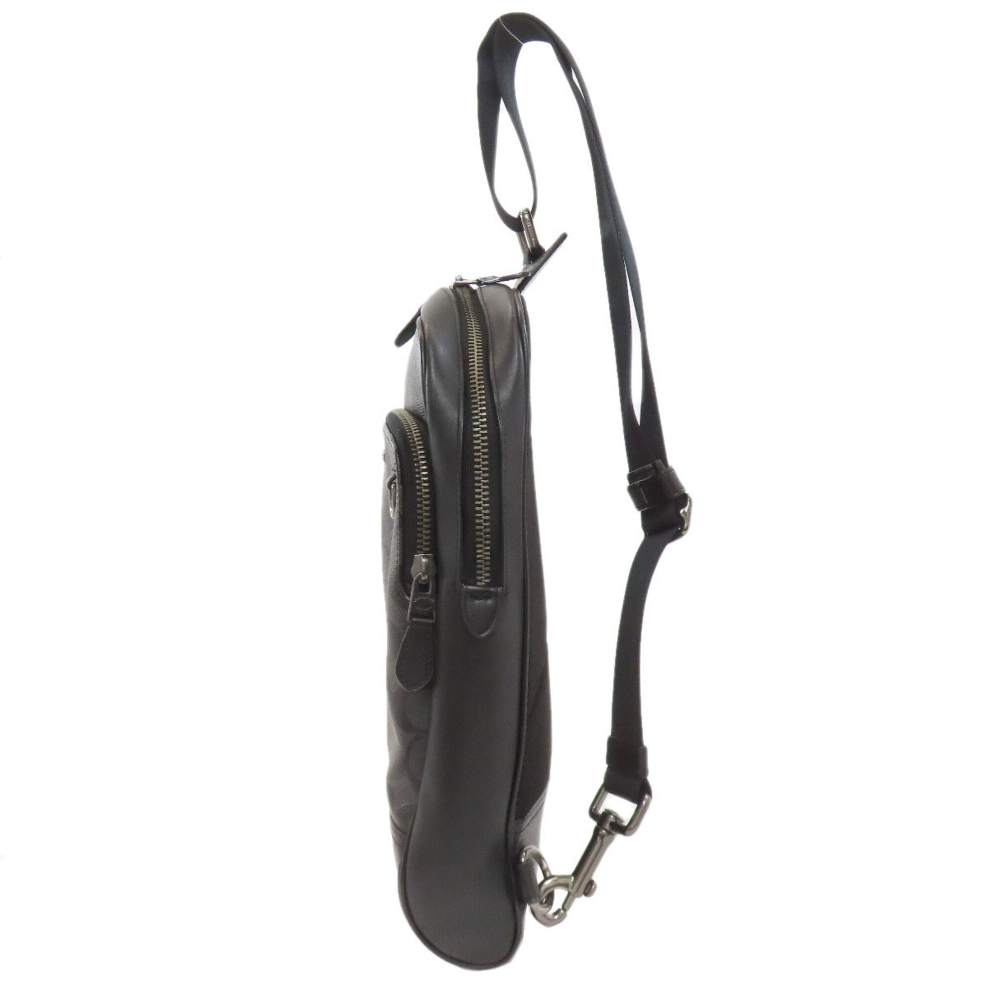 Coach Signature Gray Pvc Sling Bag (Pre-Owned)