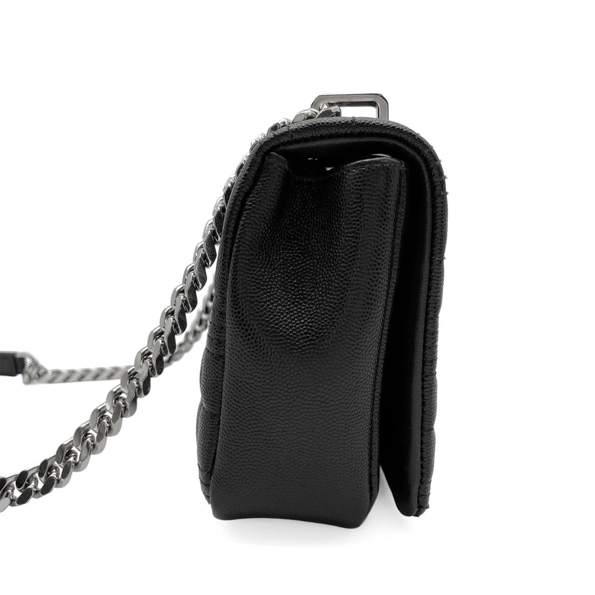 Burberry Black Silver Leather Shoulder Bag (Pre-Owned)