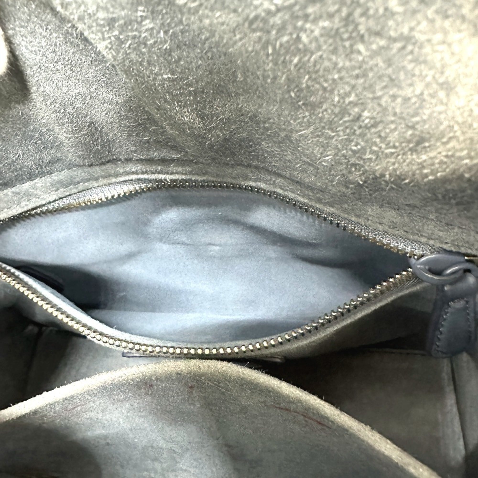Christian Dior Blue Leather Handbag Shoulder Bag (Pre-Owned)