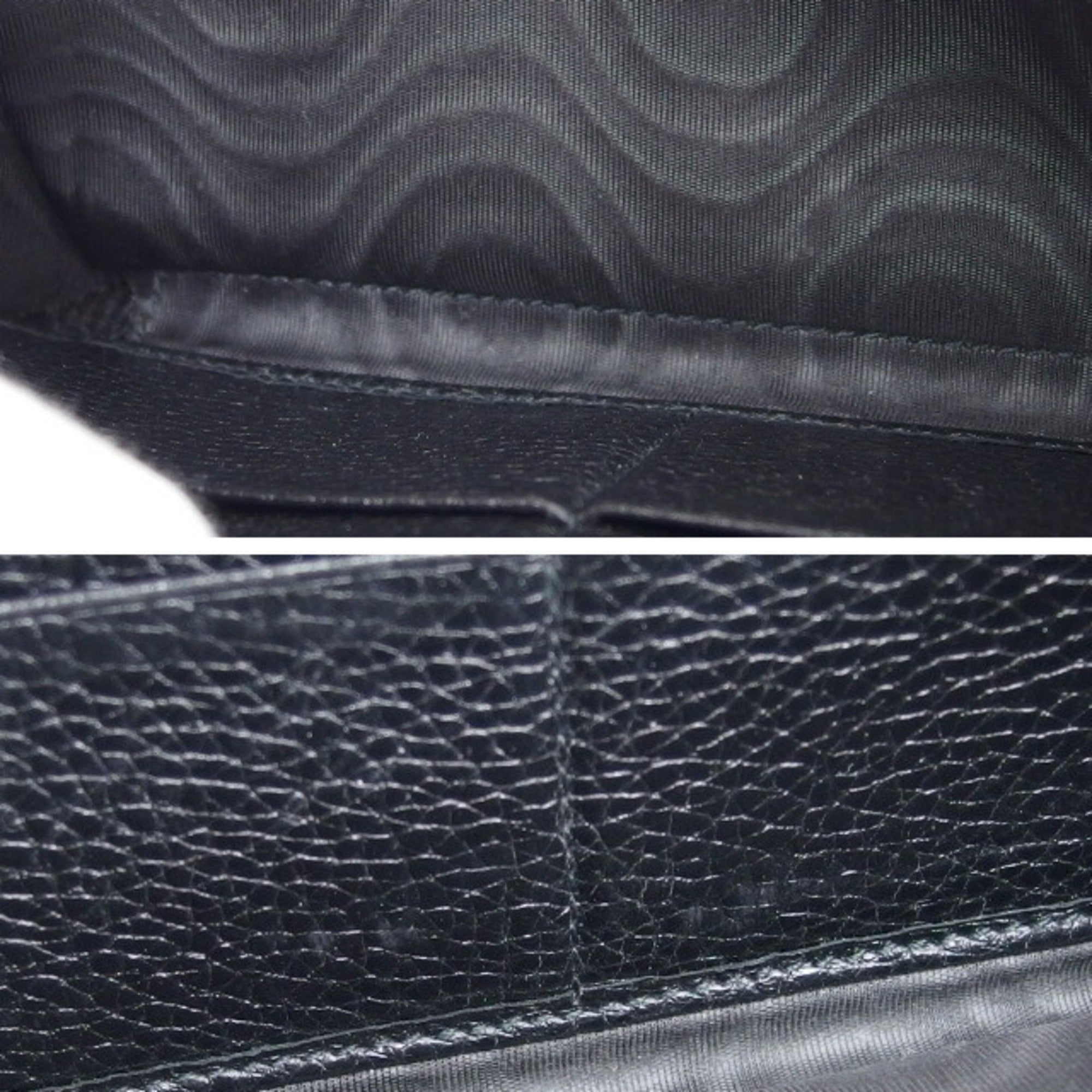 Gucci Black Leather Long Wallet (Bi-Fold) (Pre-Owned)