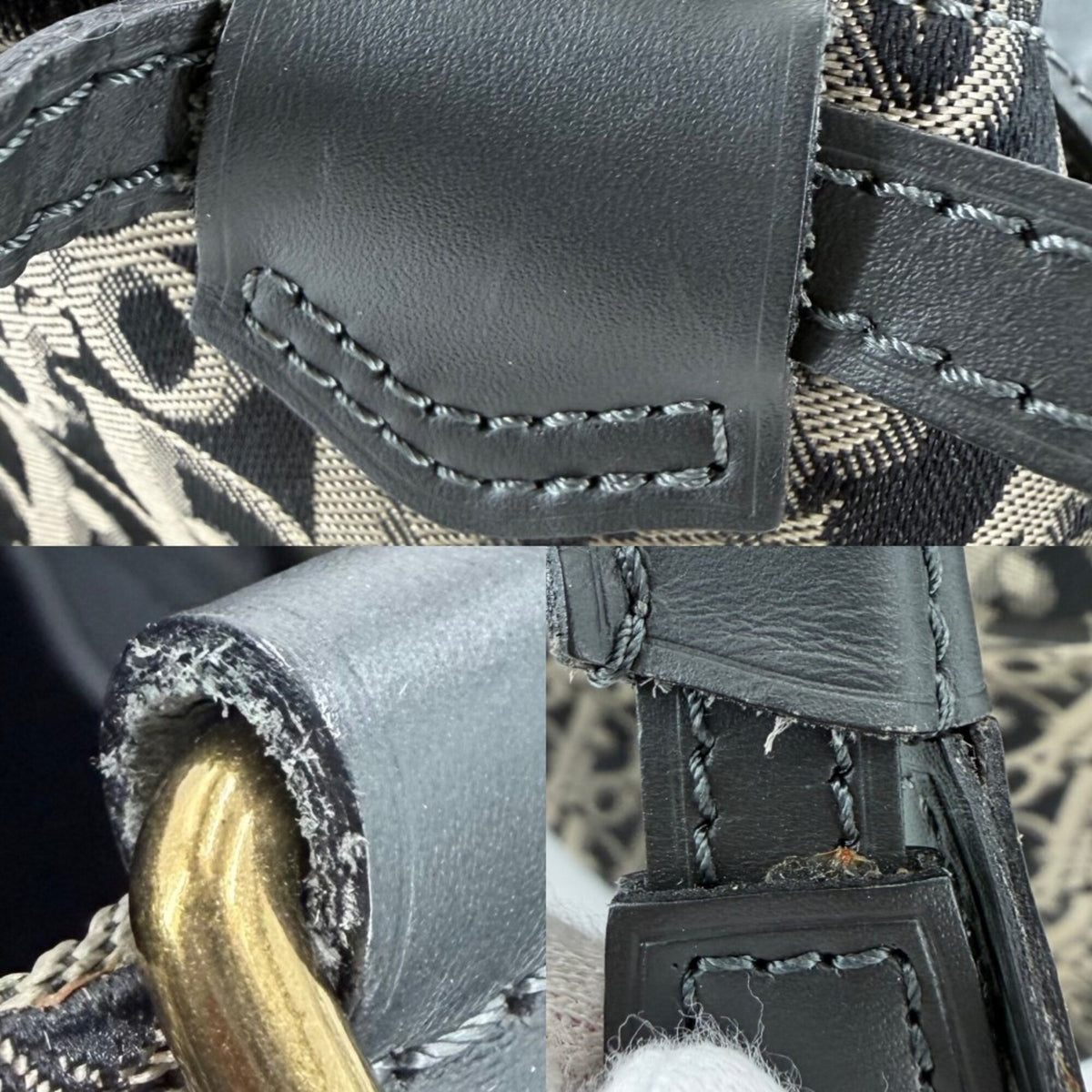 Christian Dior Black Gold Shoulder Bag (Pre-Owned)