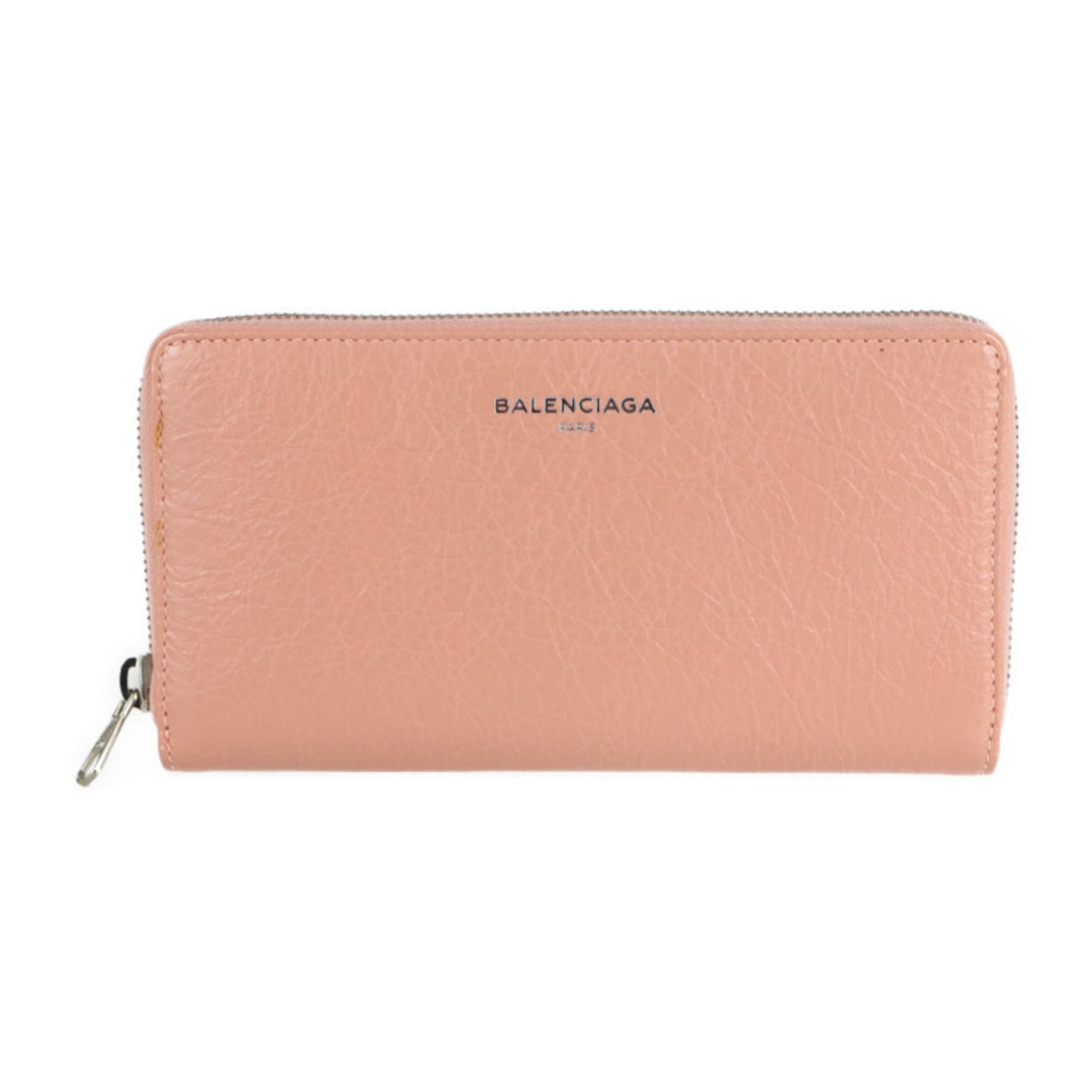 Balenciaga Pink Beige Leather Coin Purse/Coin Case (Pre-Owned)