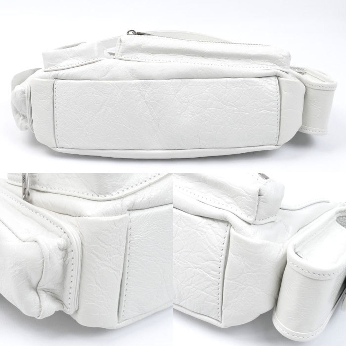 Balenciaga White Leather Shoulder Bag (Pre-Owned)