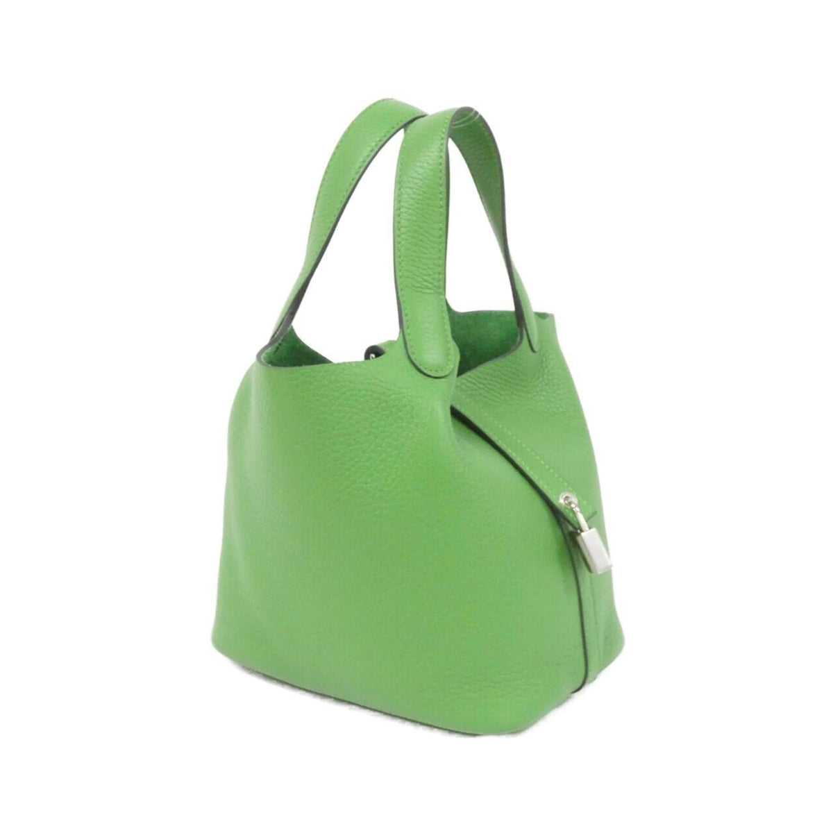 Hermes Vert Taurillon Clemence Leather Handbag (Pre-Owned)