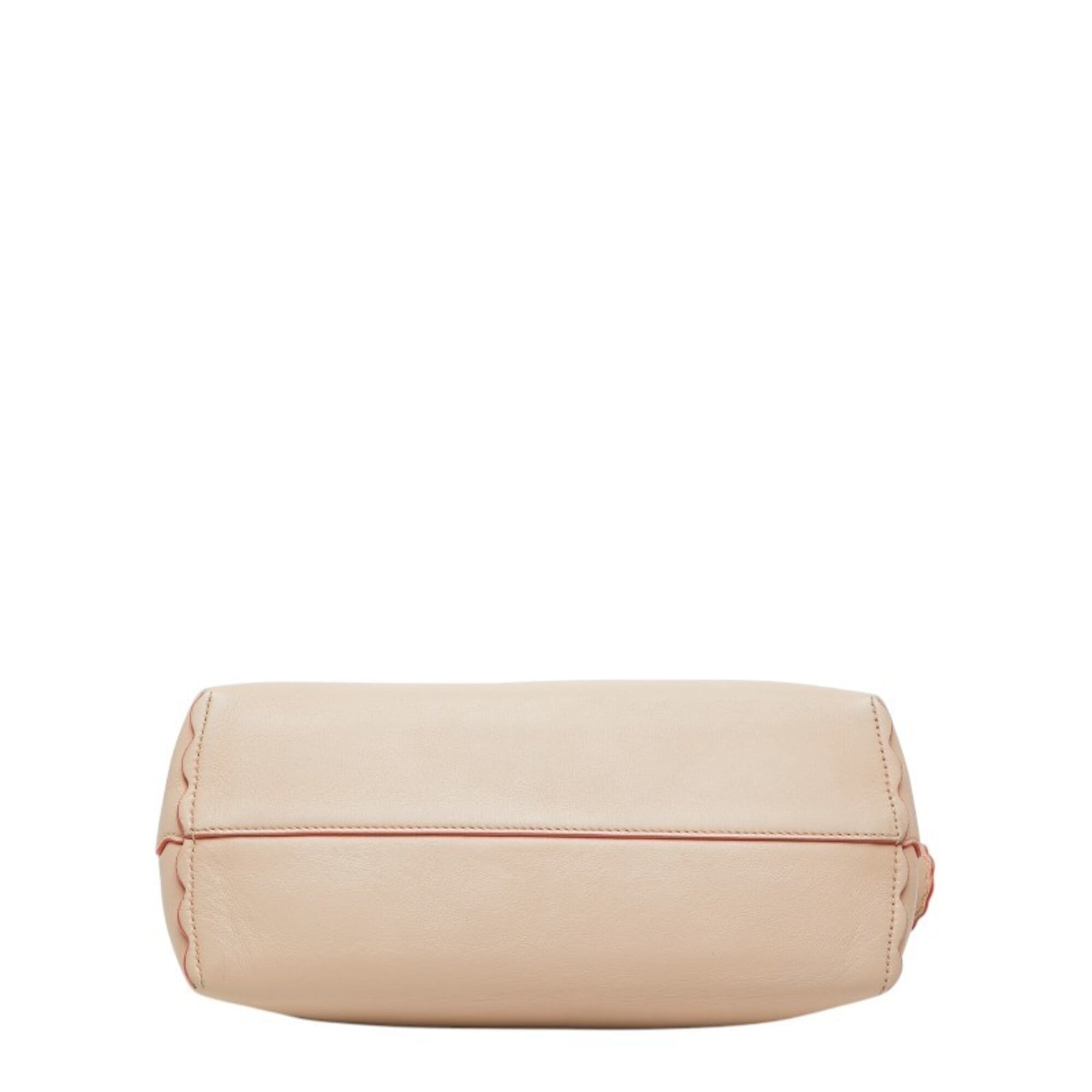 Fendi By The Way Beige Leather Handbag Shoulder Bag (Pre-Owned)