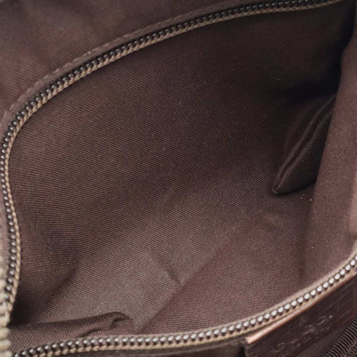 Gucci Gg Plus Beige Dark Brown Khaki Gg Supreme Canvas Pvc Coated Canvas Leather Pochette Shoulder Bag (Pre-Owned)