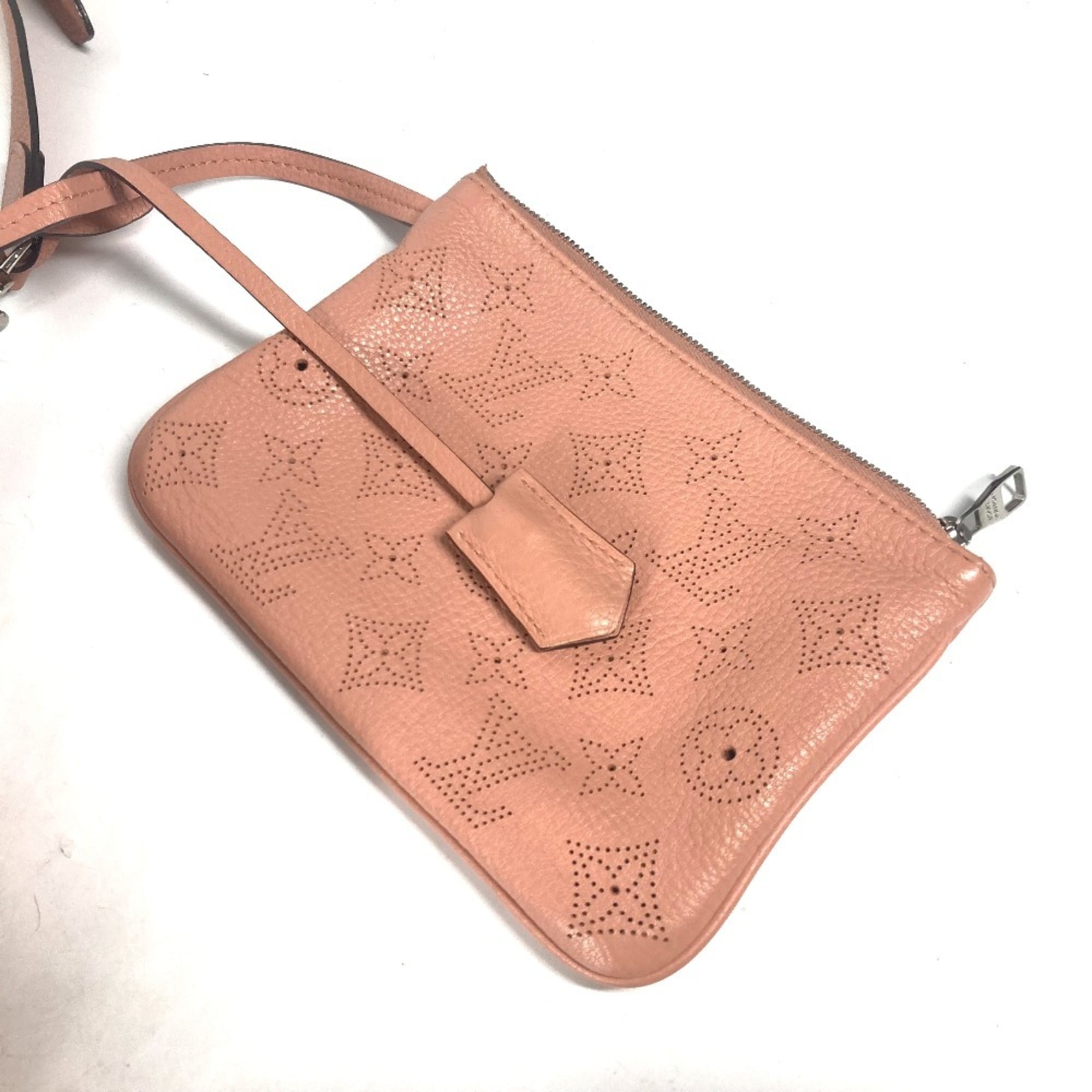 Louis Vuitton Pink Rose Mahina Leather Handbag Shoulder Bag Tote Bag (Pre-Owned)